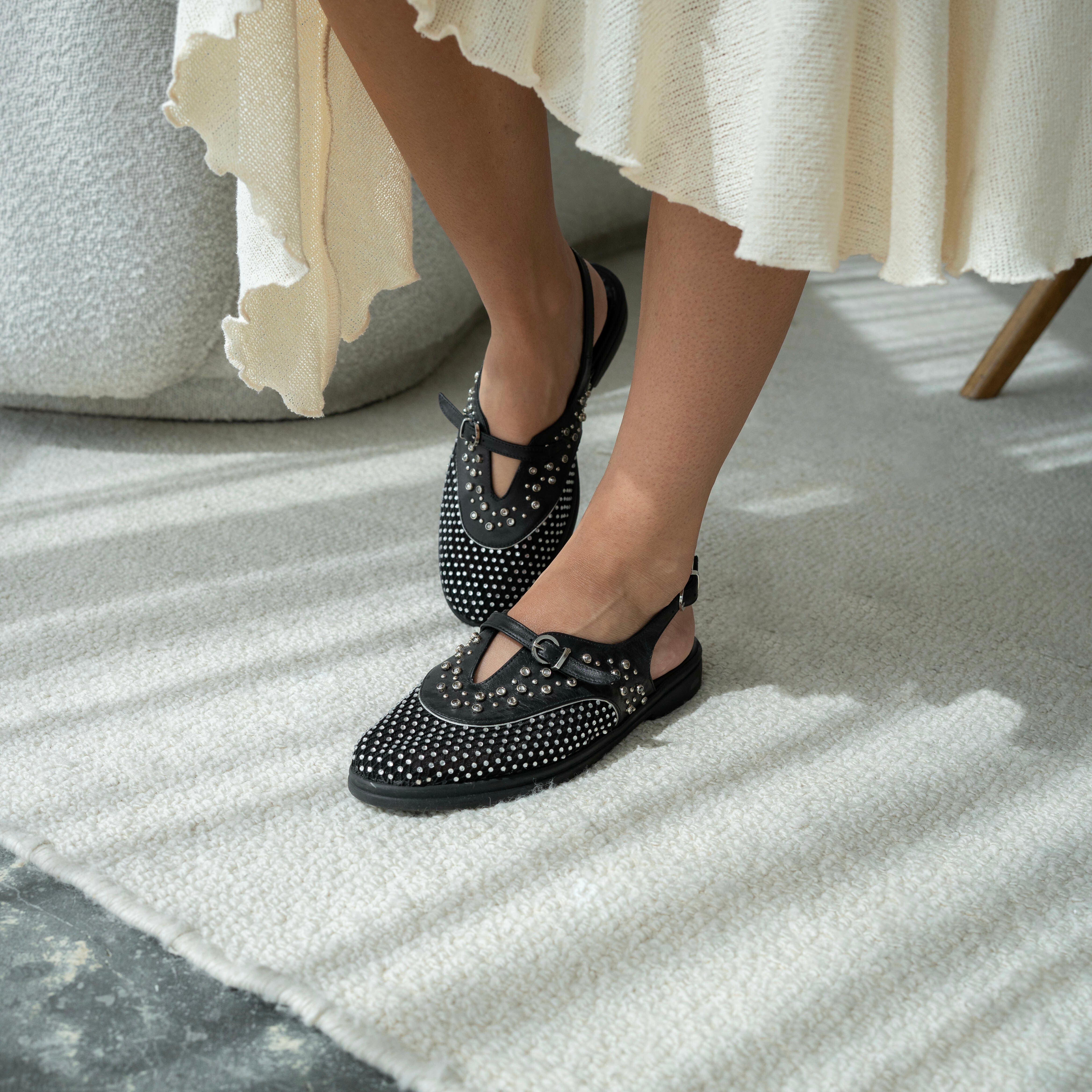 Allura black sandal - THUNA