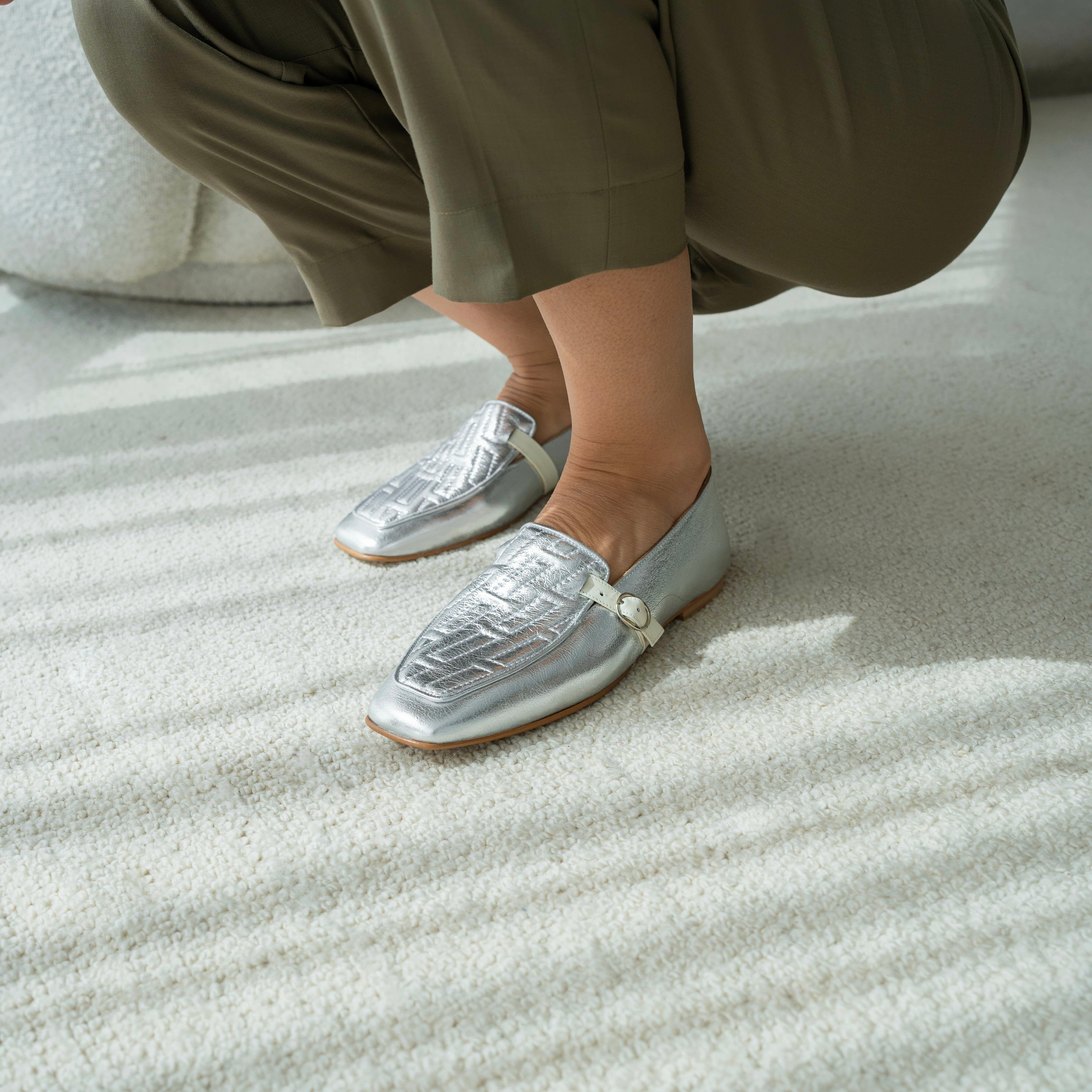 Amber silver loafer - THUNA