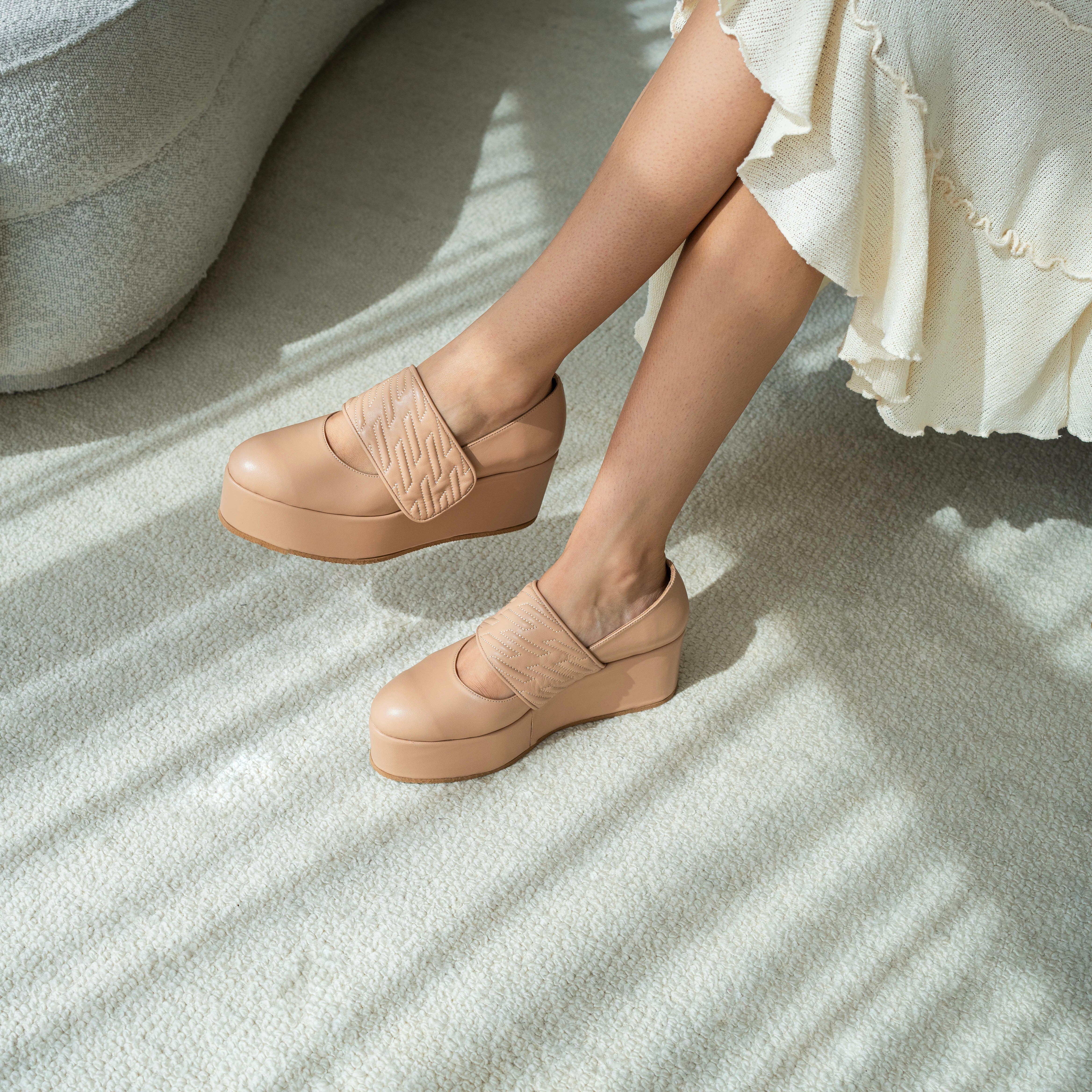 Nayla beige platform - THUNA