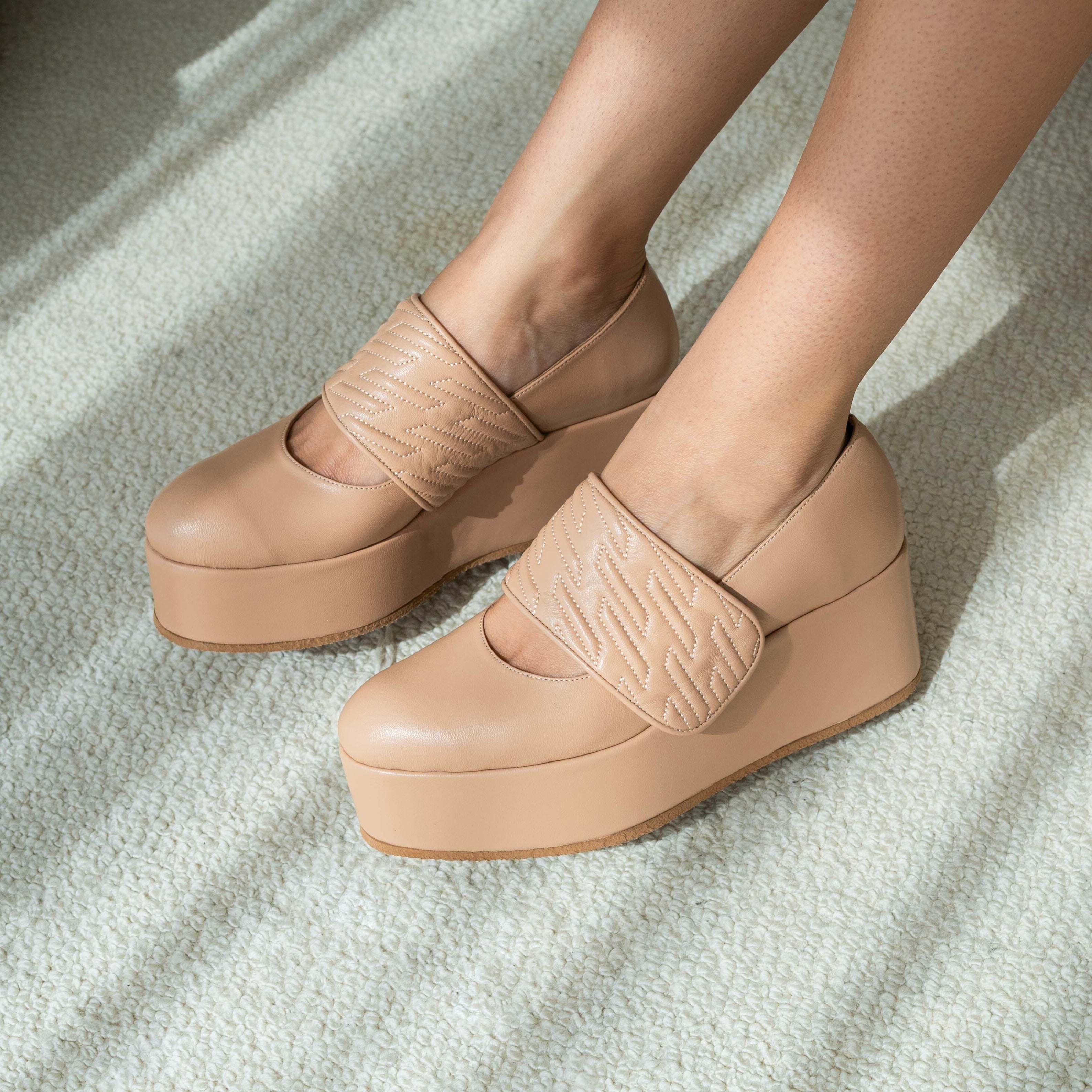 Nayla beige platform - THUNA