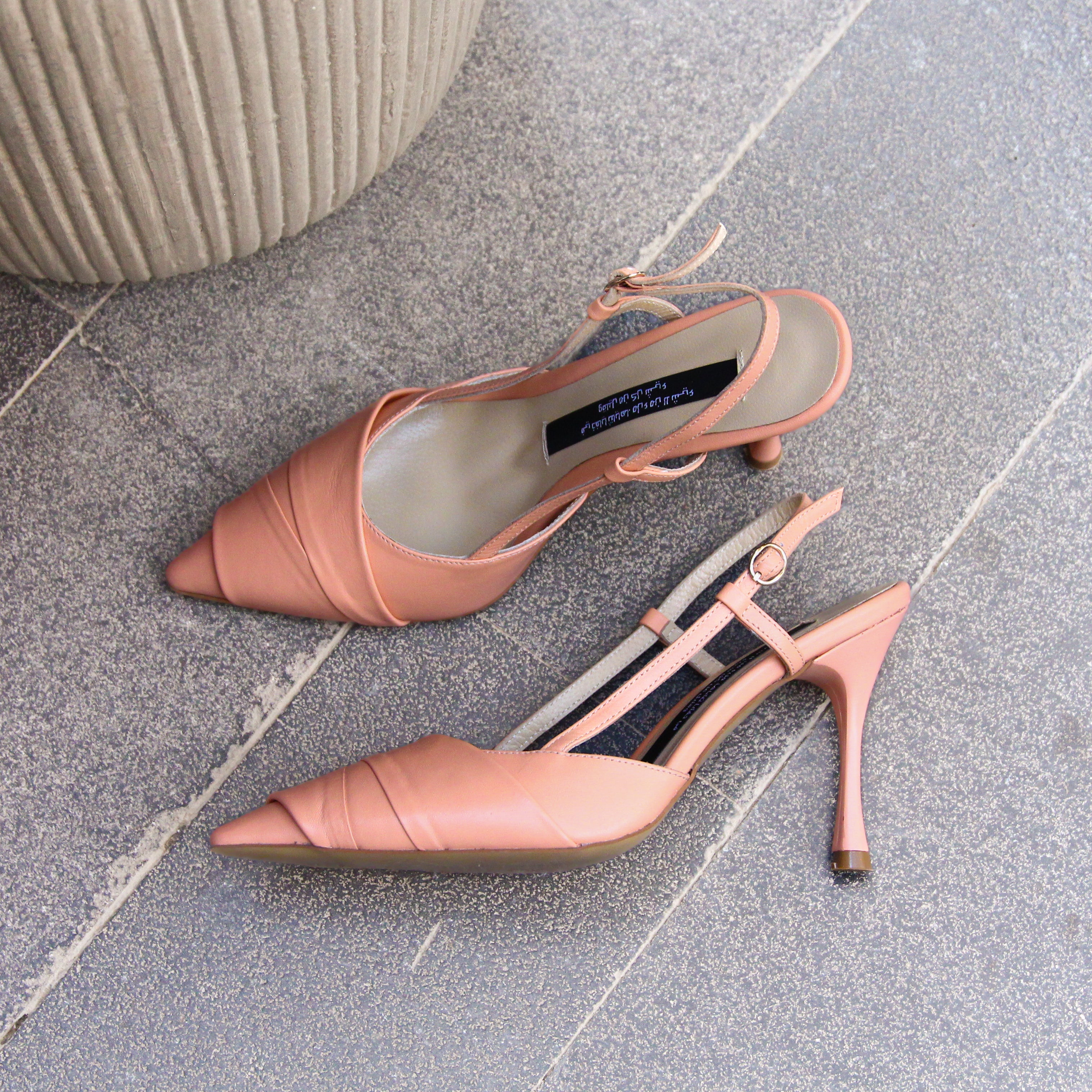 Aaliyah salmon heel - THUNA