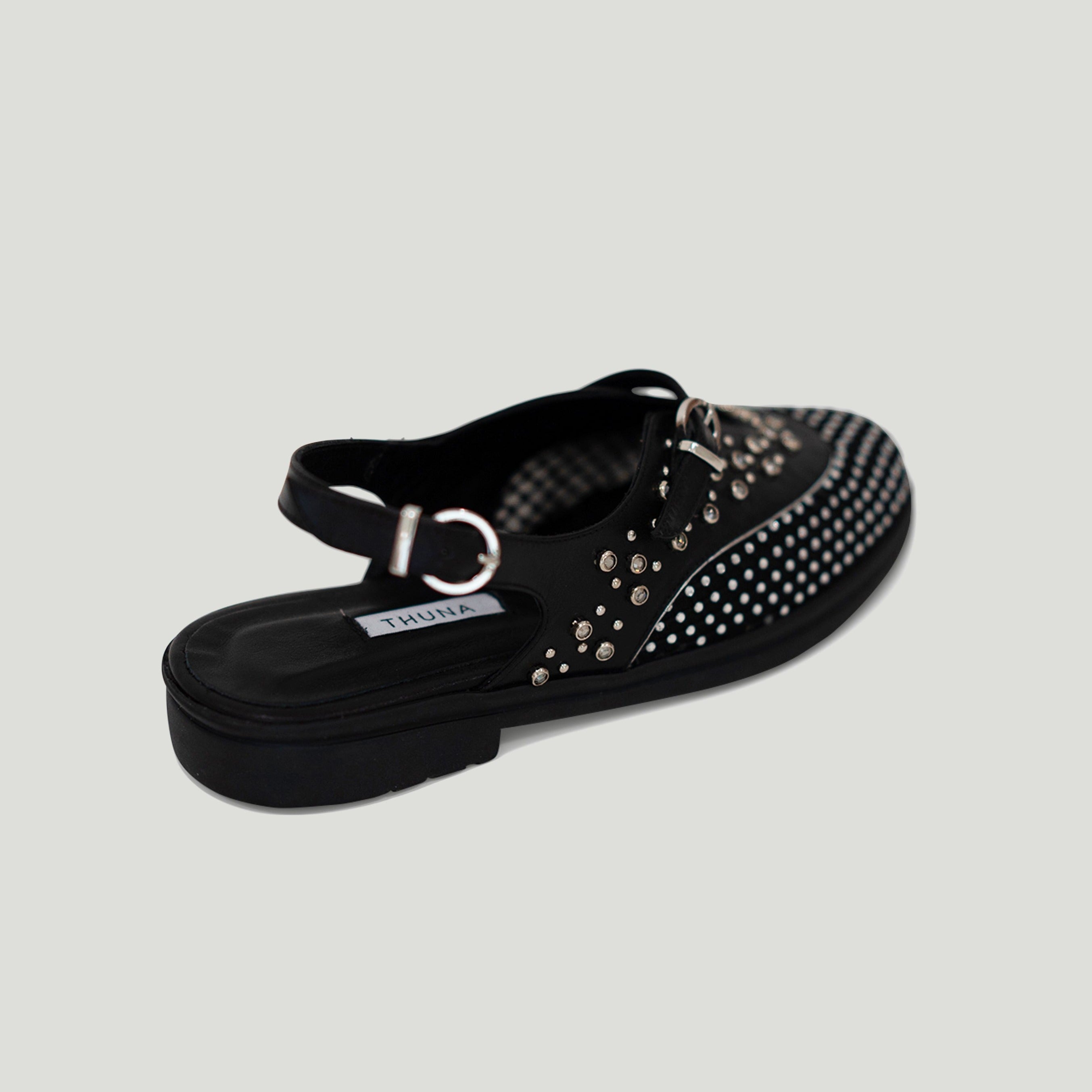 Allura black sandal - THUNA