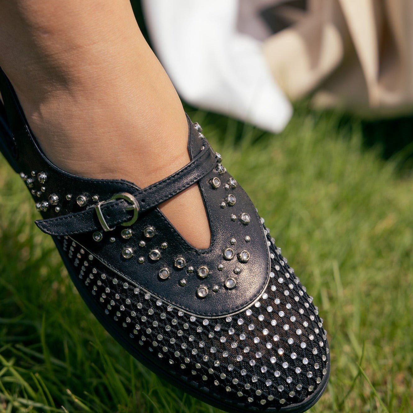 Allura black sandal - THUNA