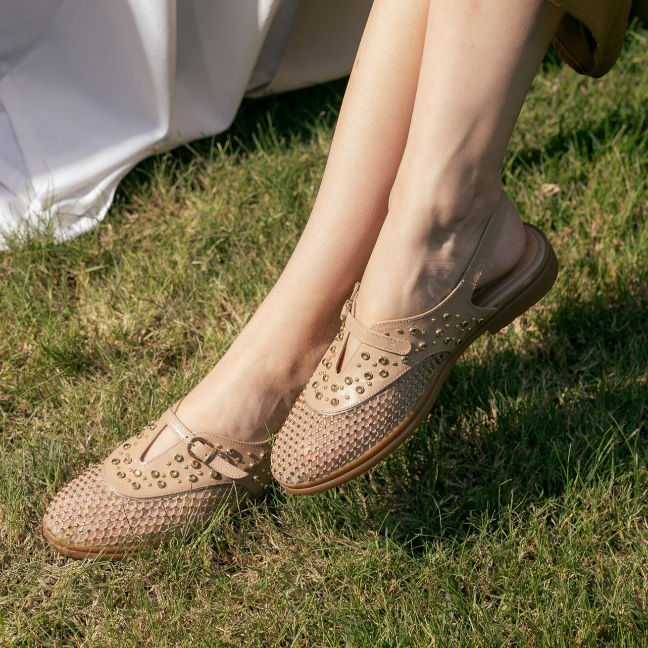 Allura beige sandal - THUNA - kuwait - Ksa- shoes