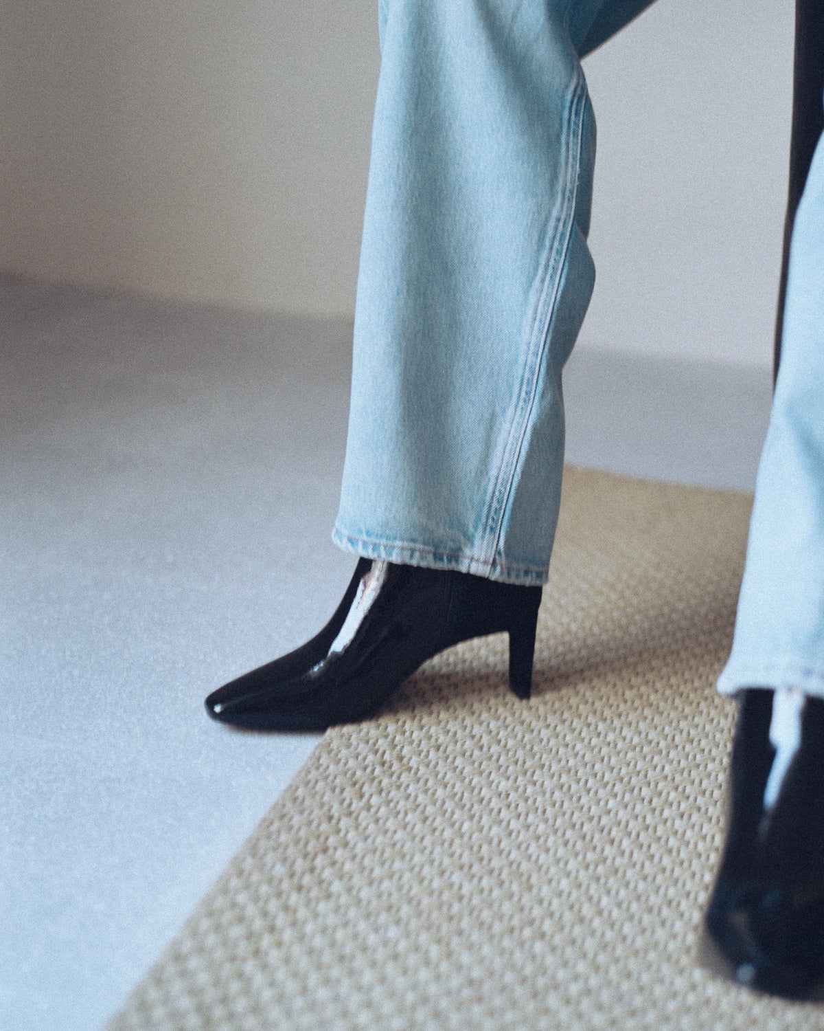 Astro black ankle boot.