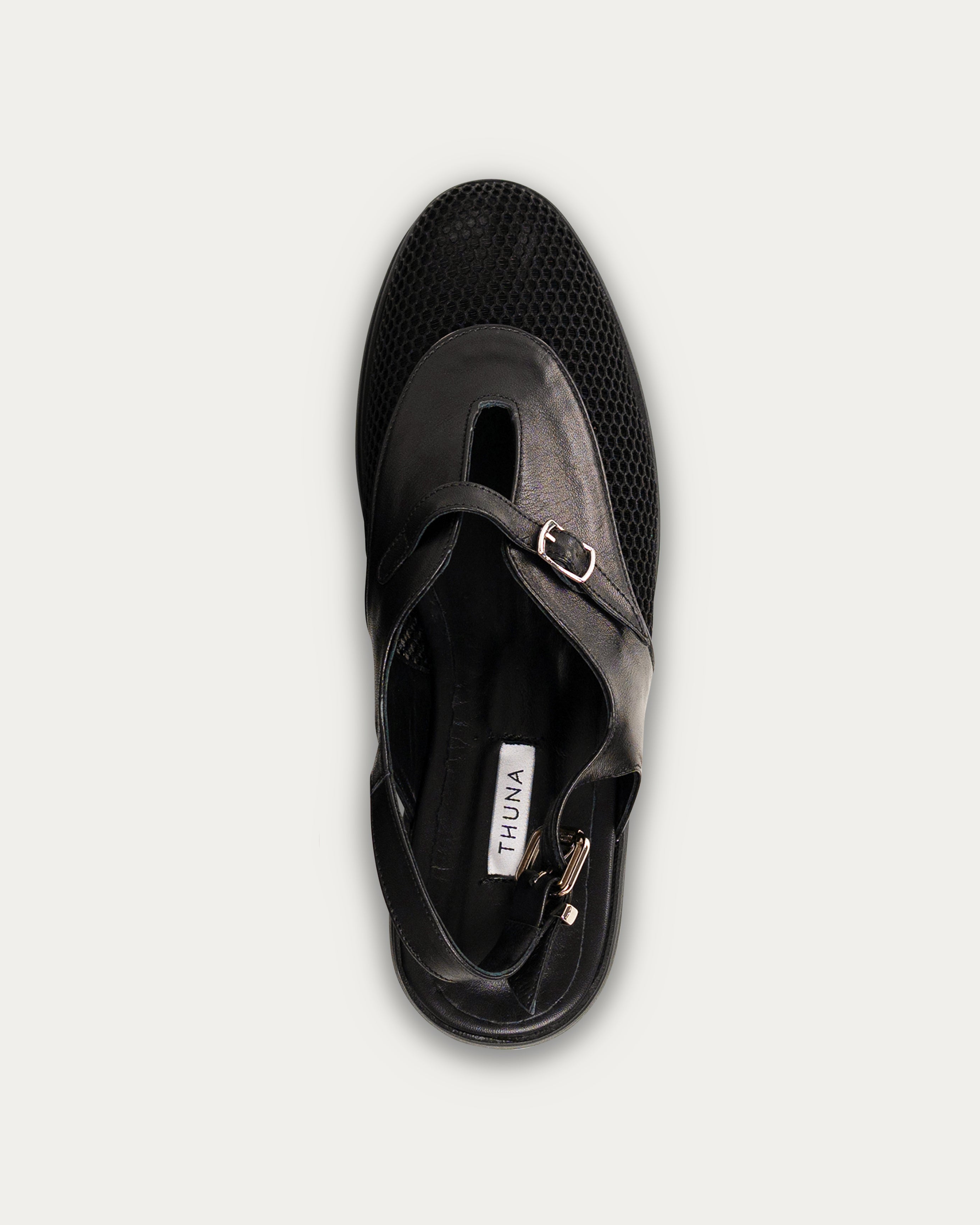 Aurora black sandal - THUNA