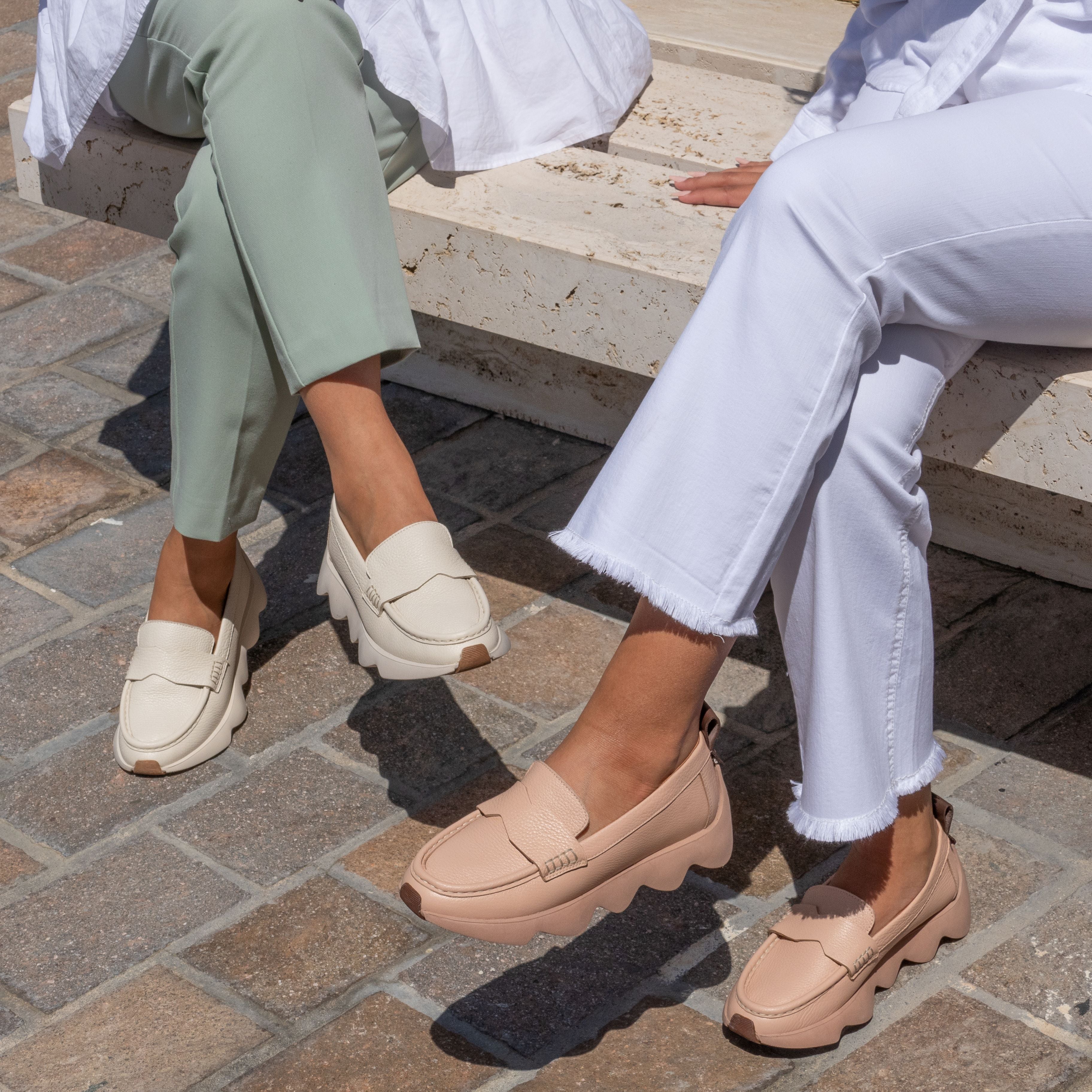 Dahlia cream loafer - THUNA - Shoes - Kuwait - KSA