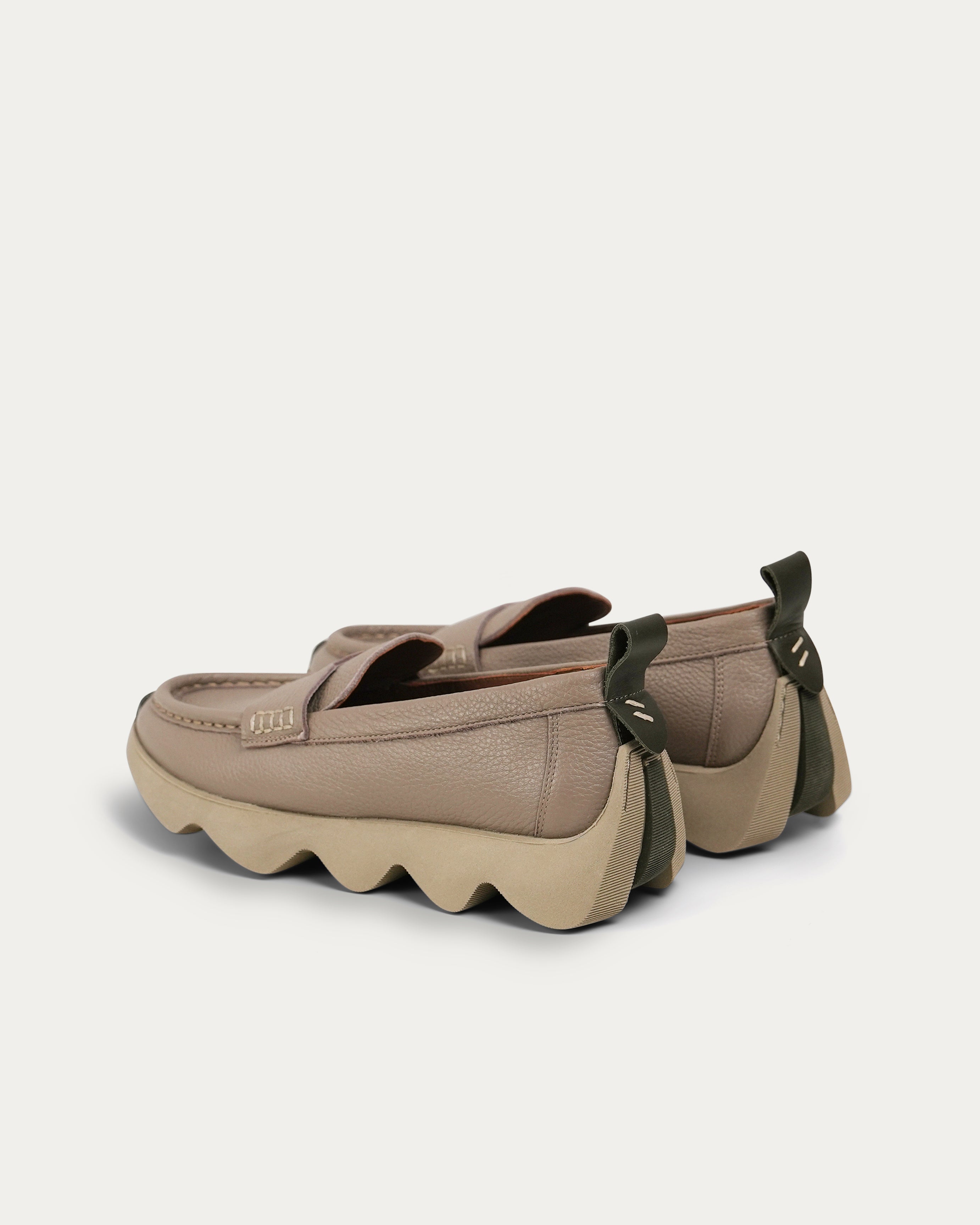 Dahlia olive loafer - THUNA - Shoes - Kuwait - KSA