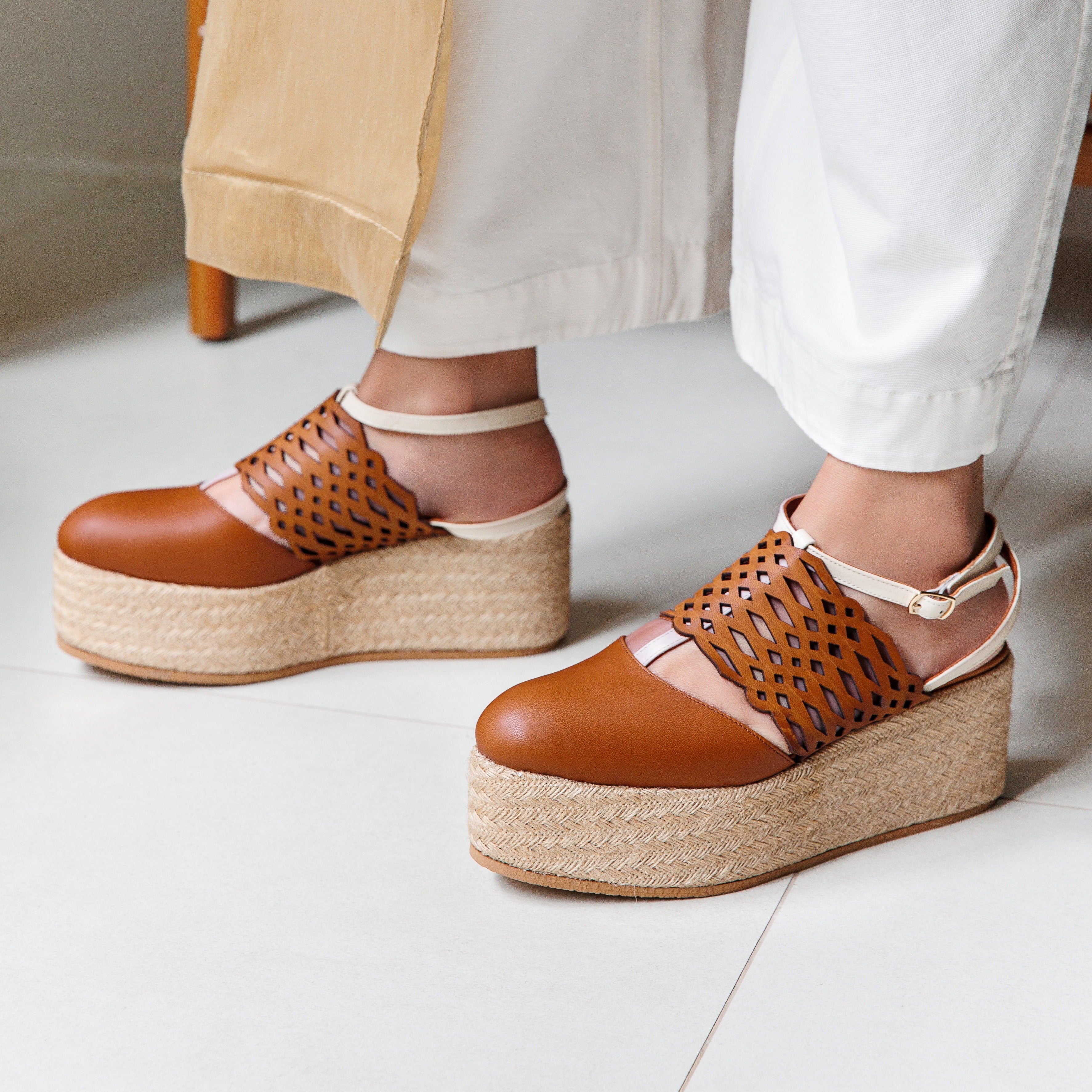 Falak brown platform - THUNA