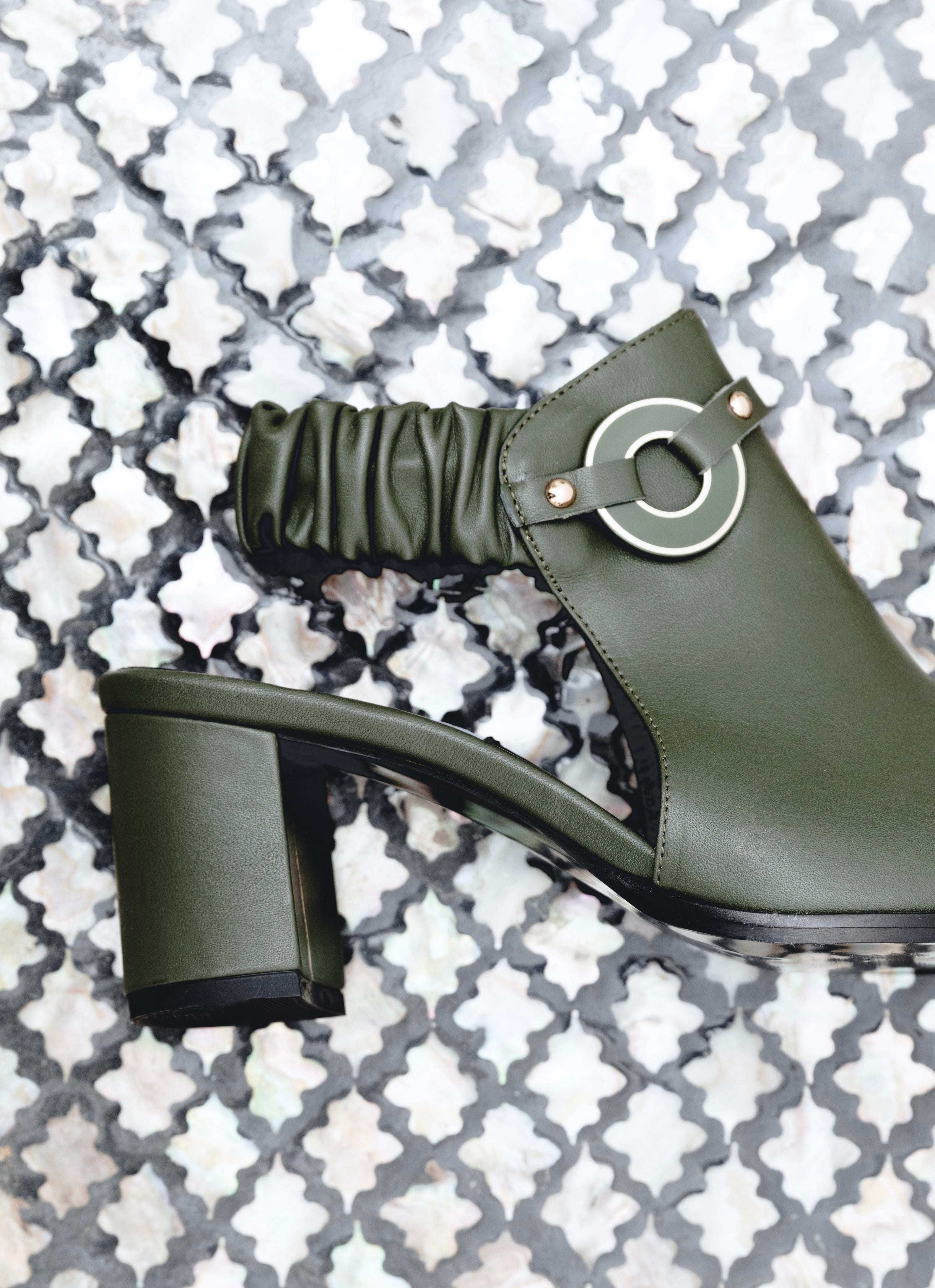 Fonda IV green heel - THUNA