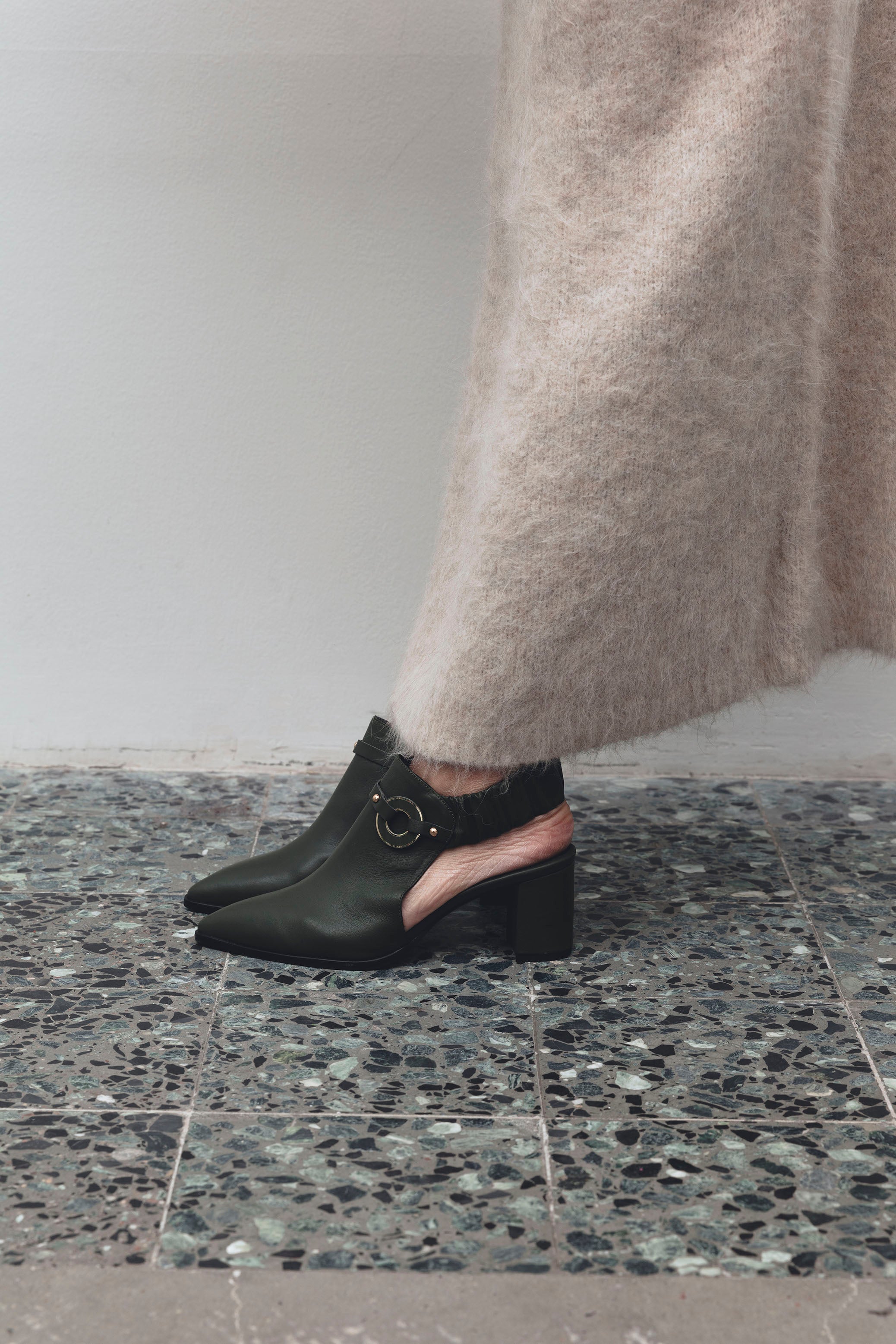 Fonda IV green heel - THUNA