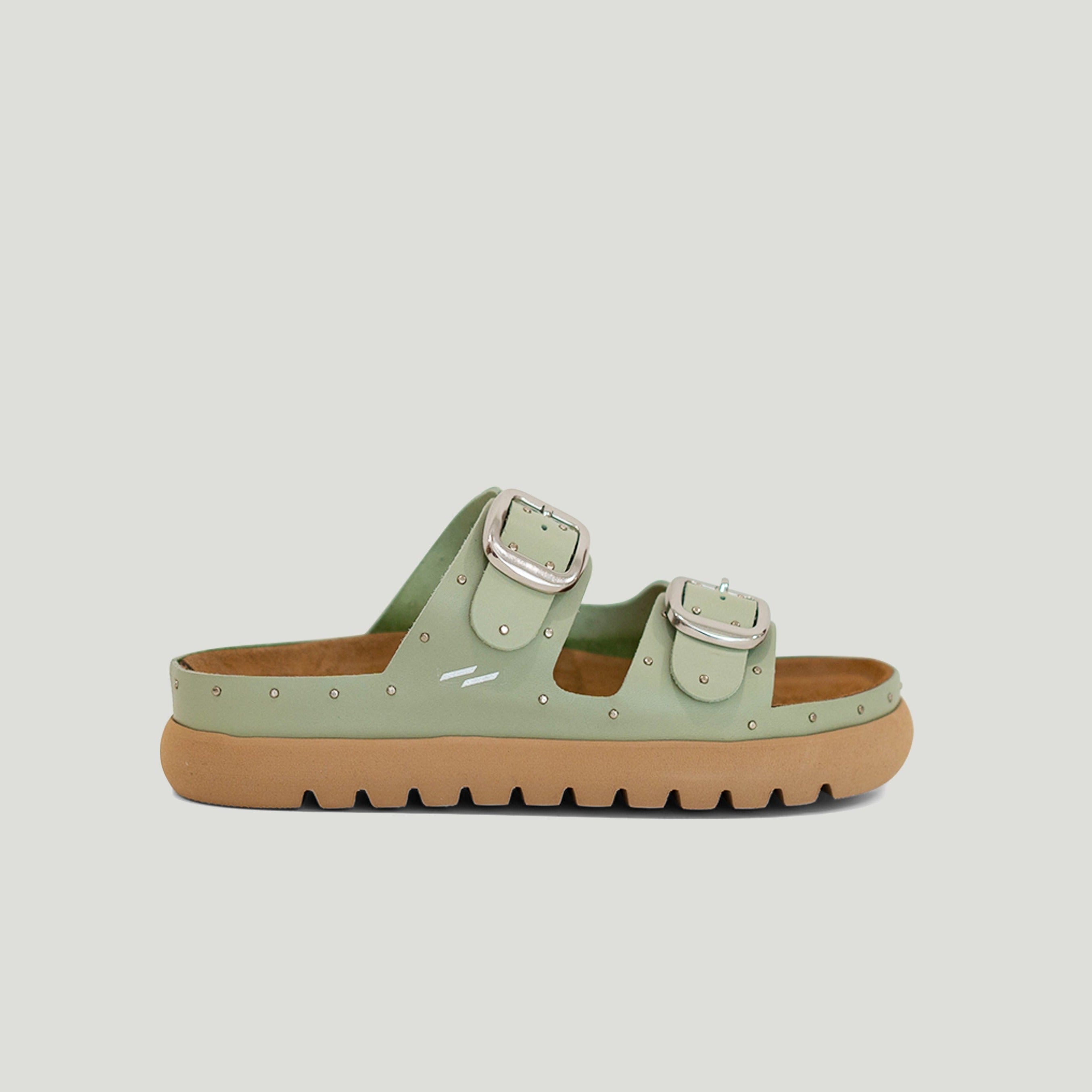 Gaia olive slipper - THUNA