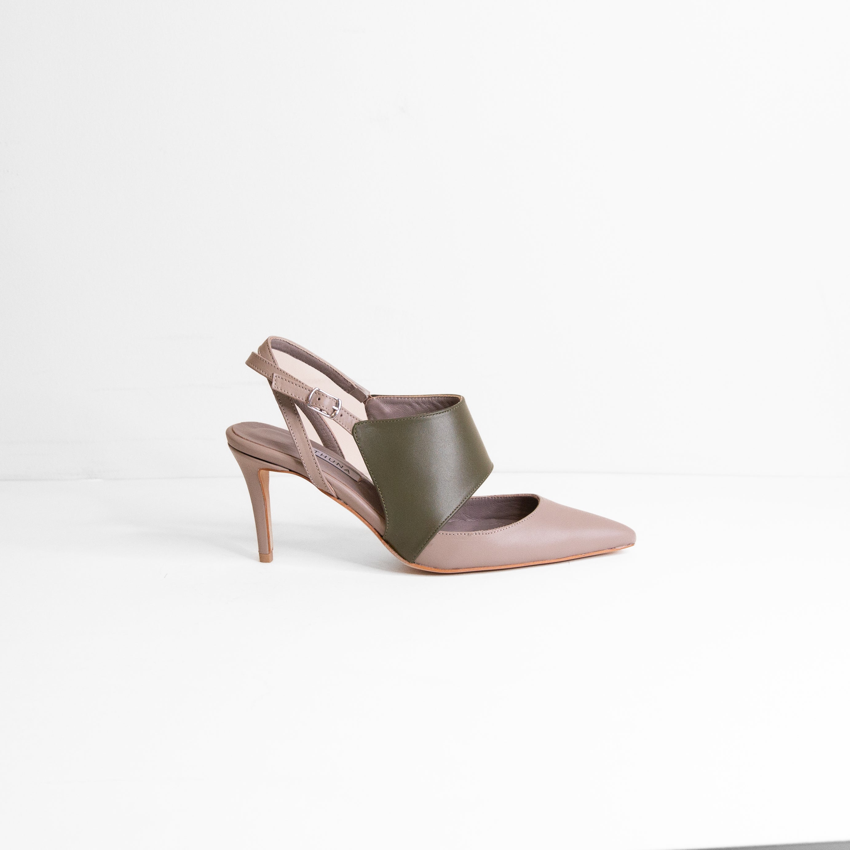 Norma olive heel - THUNA