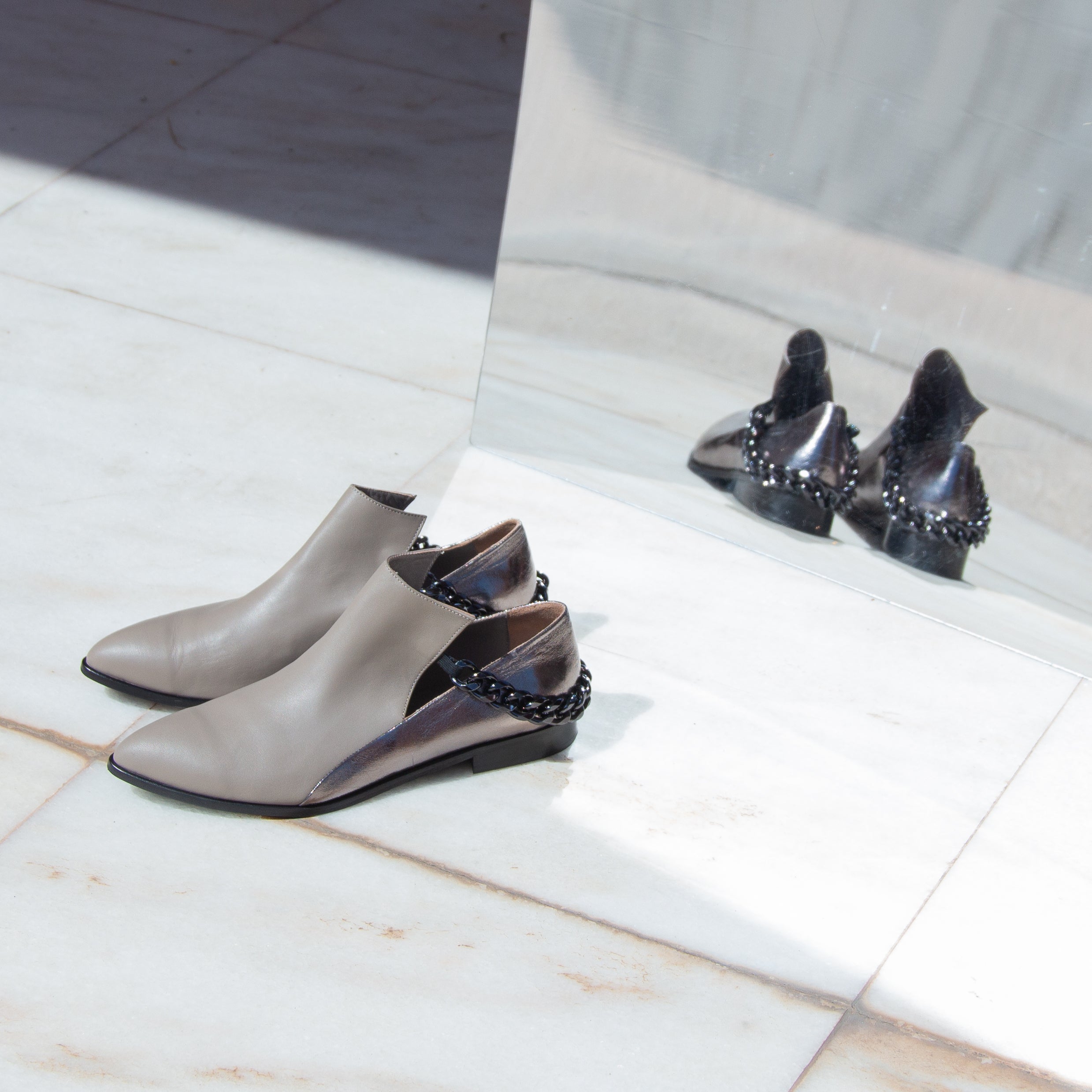 Solene beige boot - THUNA