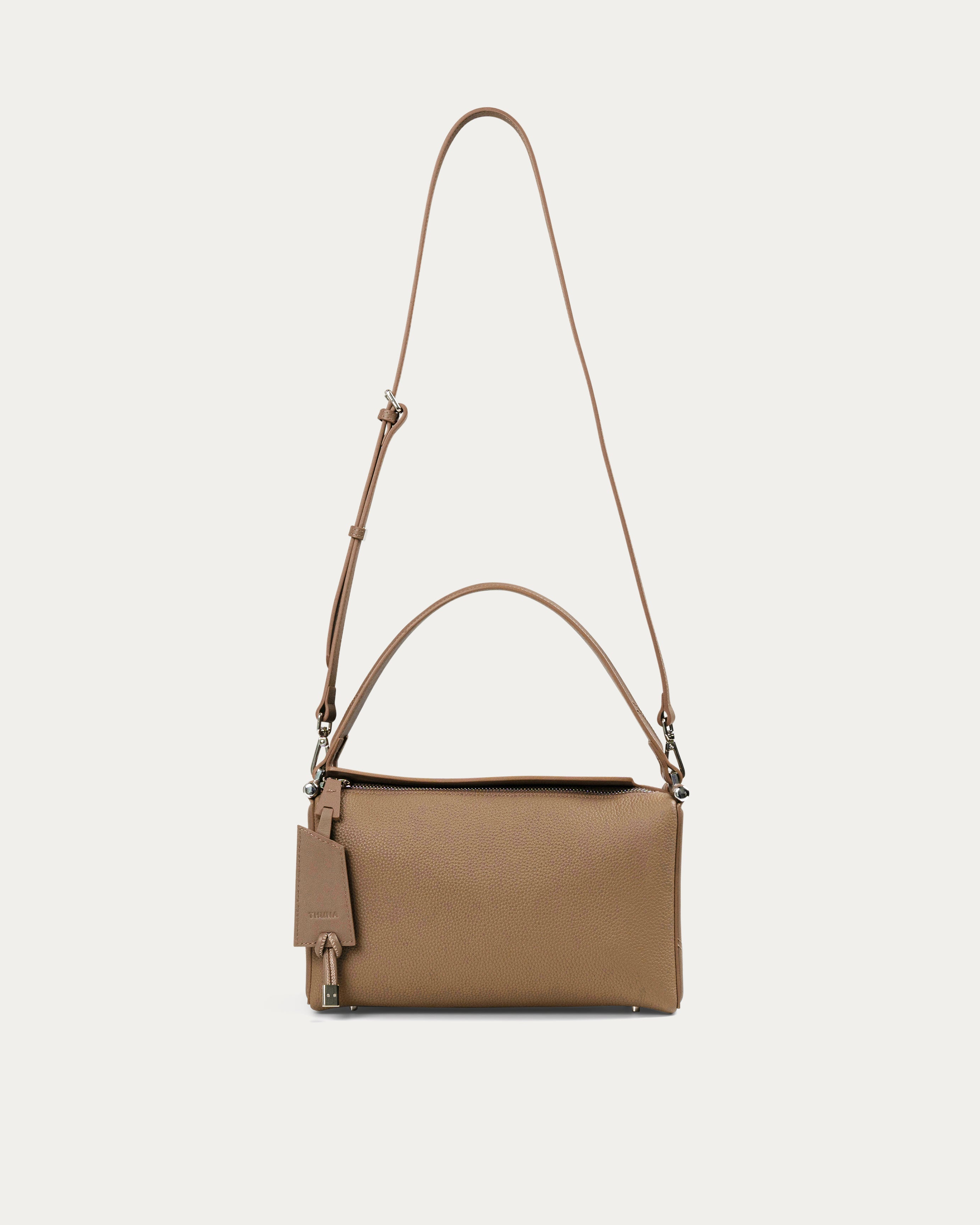 Isla taupe handbag -Thuna bags - Kuwait bags - KSA bags 