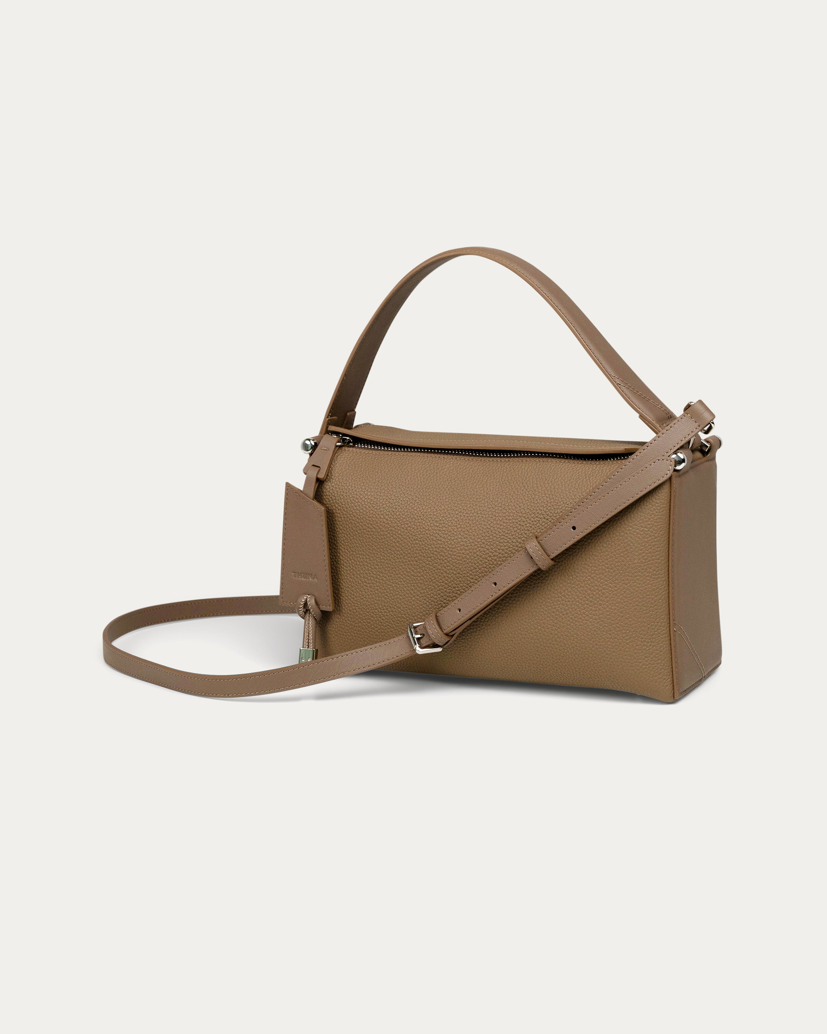 Isla taupe handbag -Thuna bags - Kuwait bags - KSA bags 