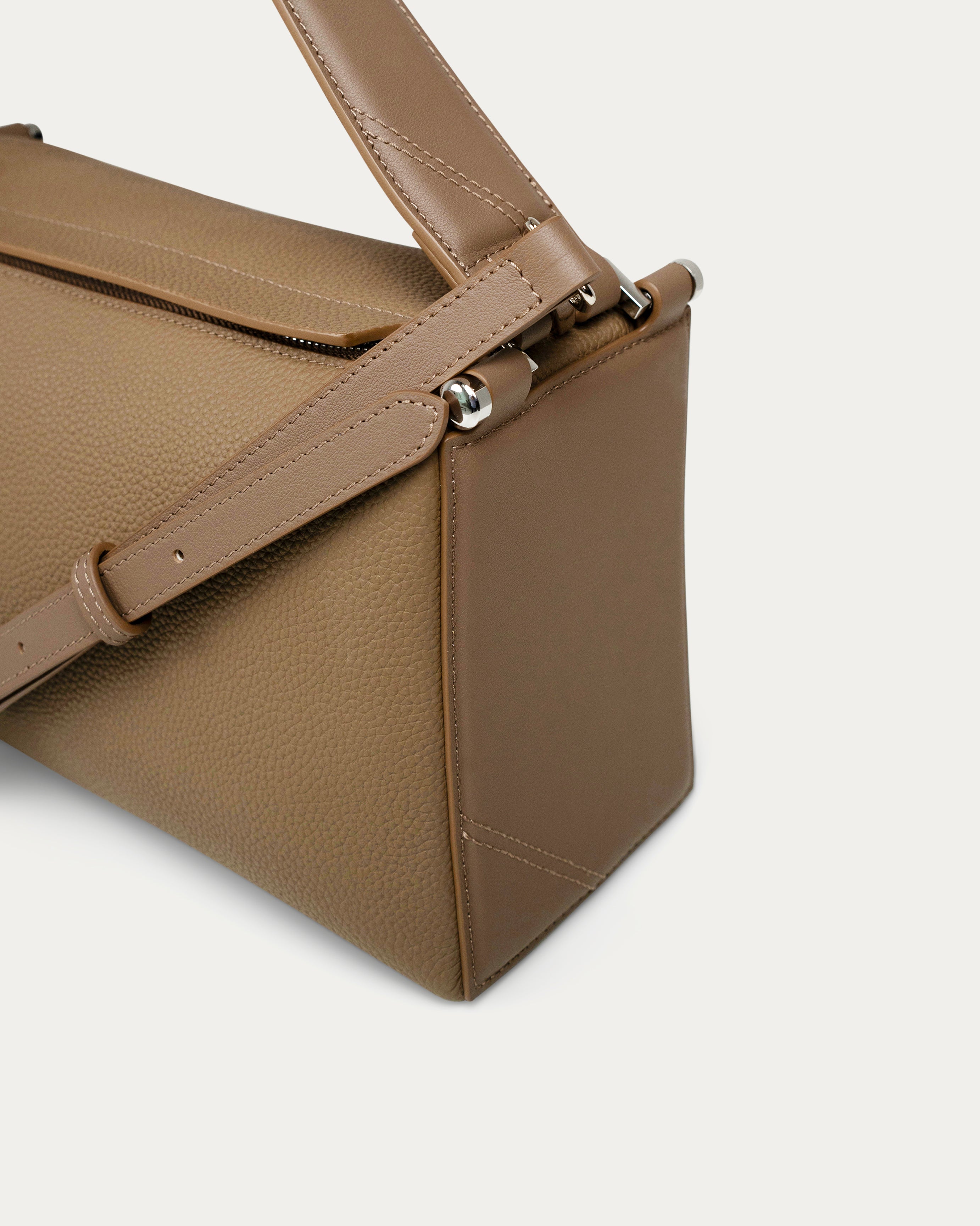 Isla taupe handbag -Thuna bags - Kuwait bags - KSA bags 