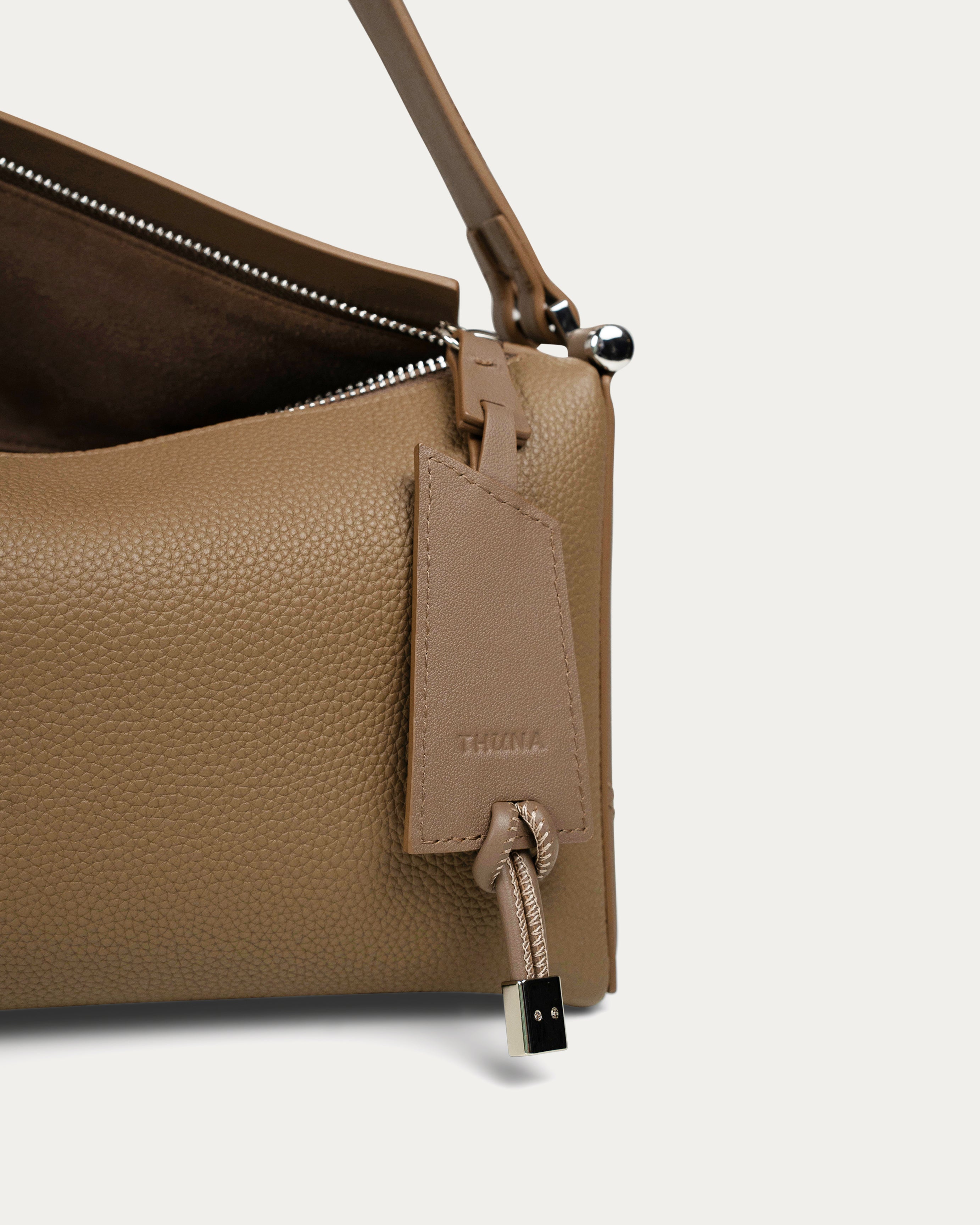 Isla taupe handbag -Thuna bags - Kuwait bags - KSA bags 