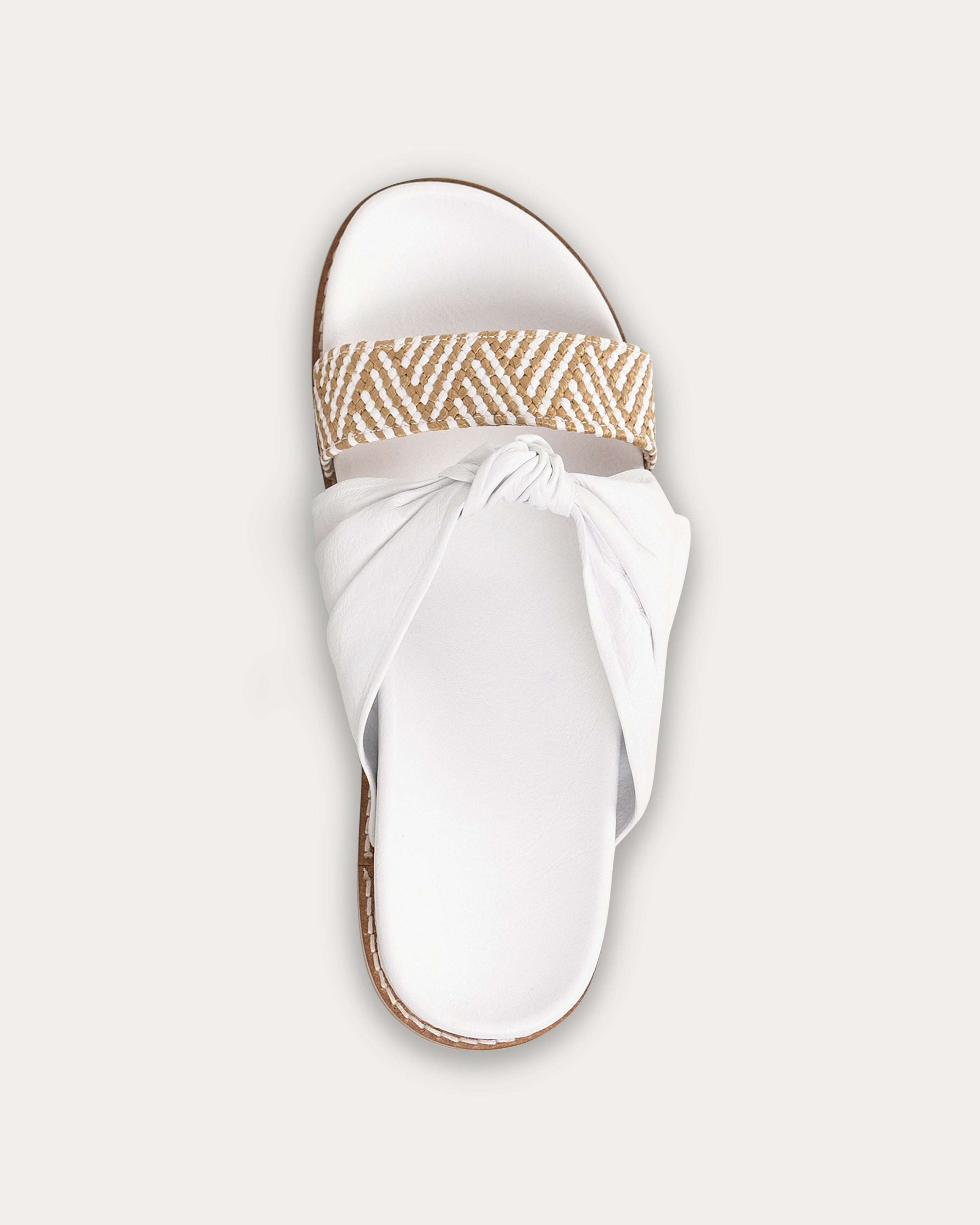 Jawan white knot slipper - THUNA