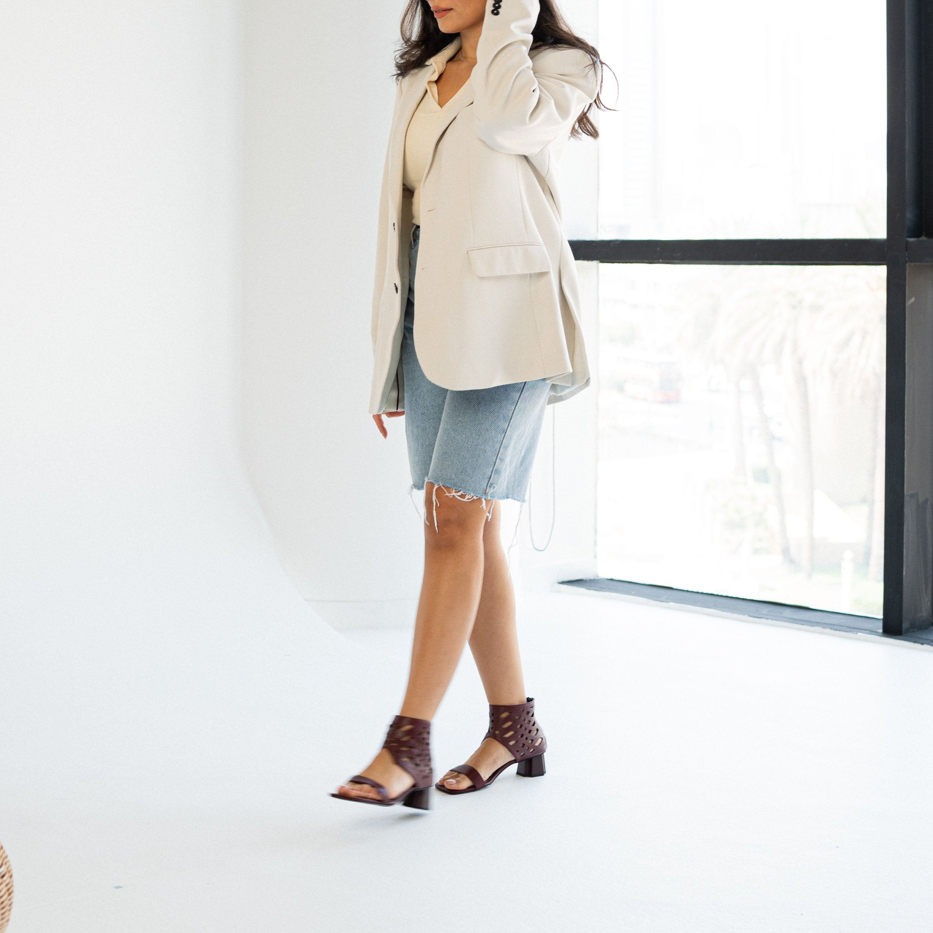 Kaya bordeaux sandal - THUNA