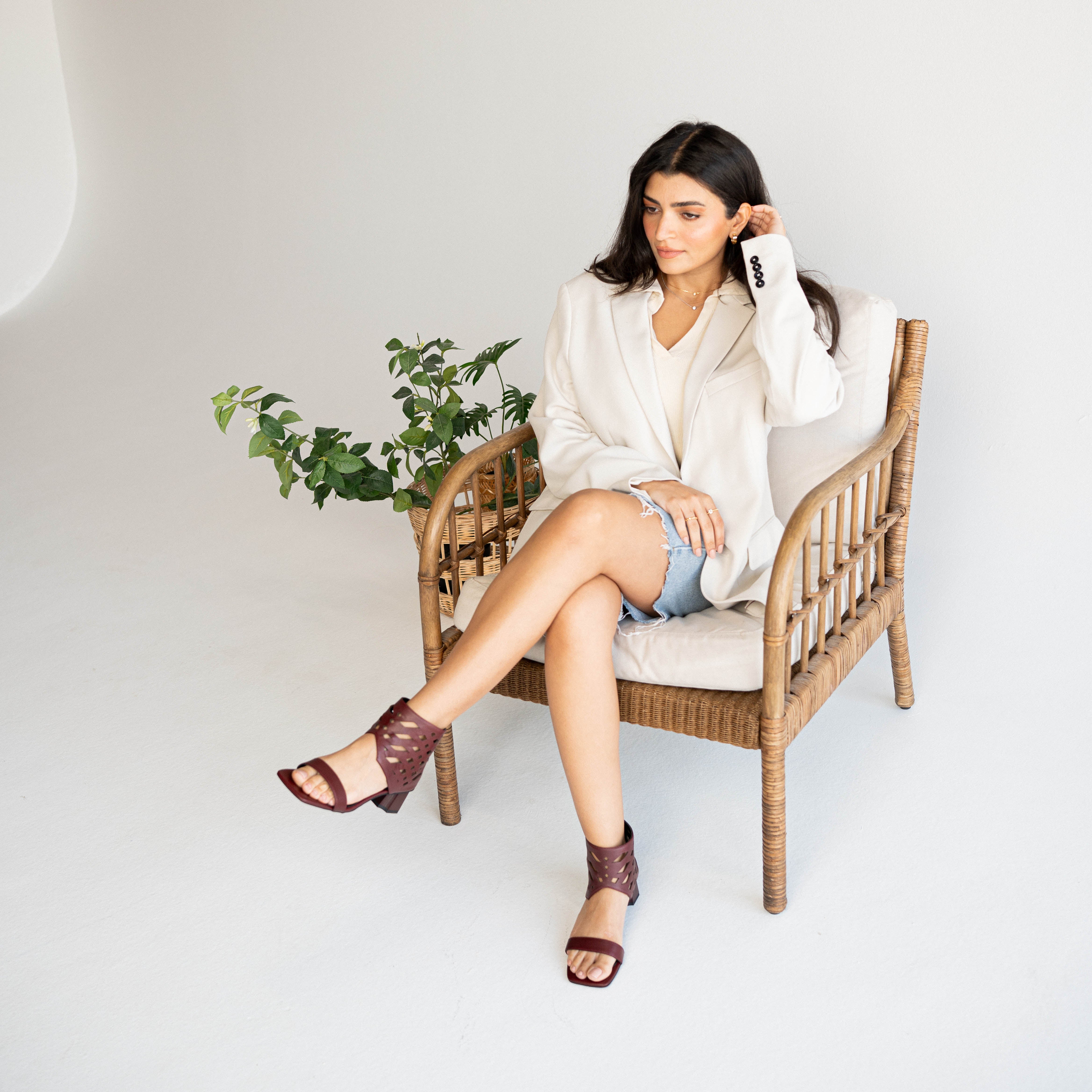 Kaya bordeaux sandal - THUNA