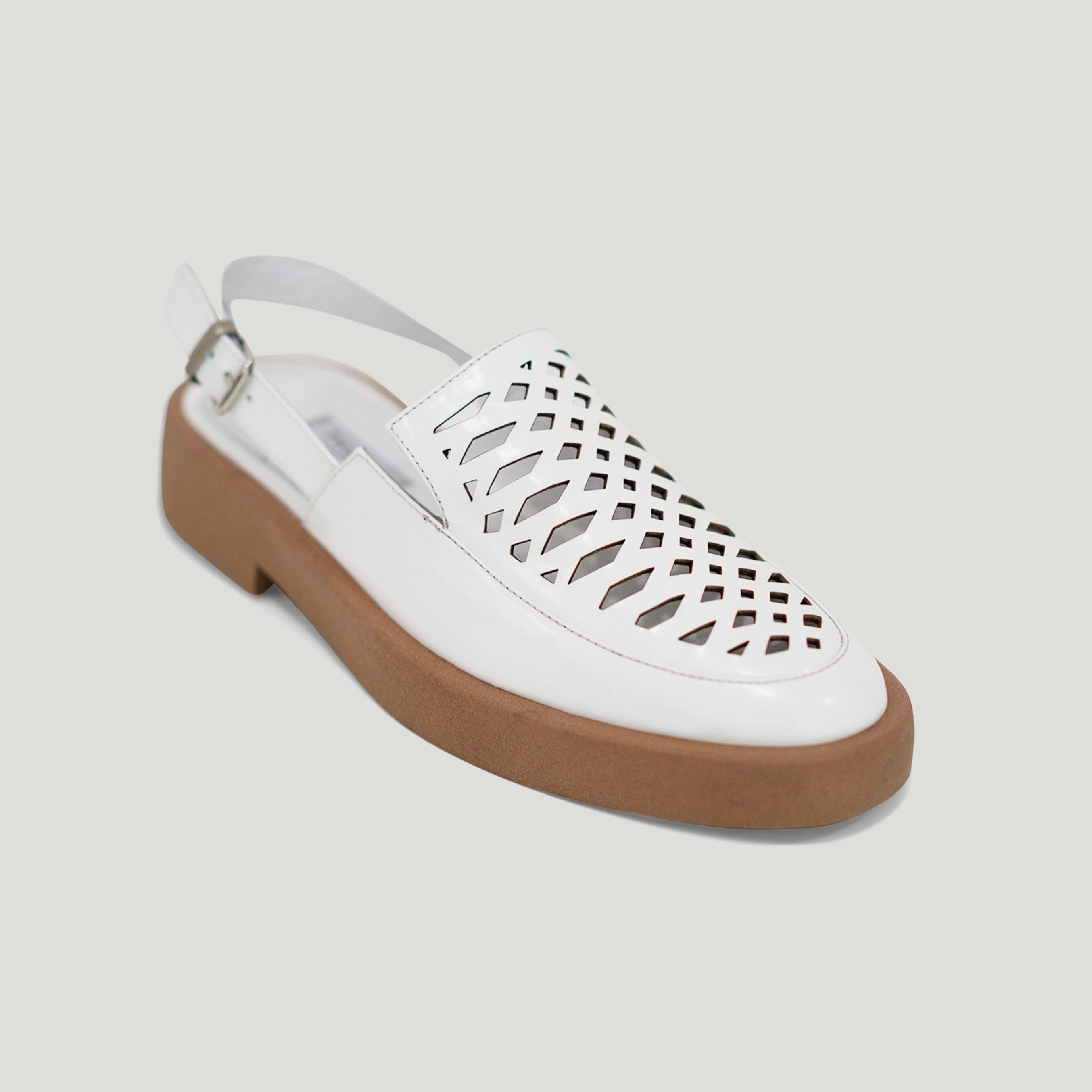 Kyla white sandal - THUNA