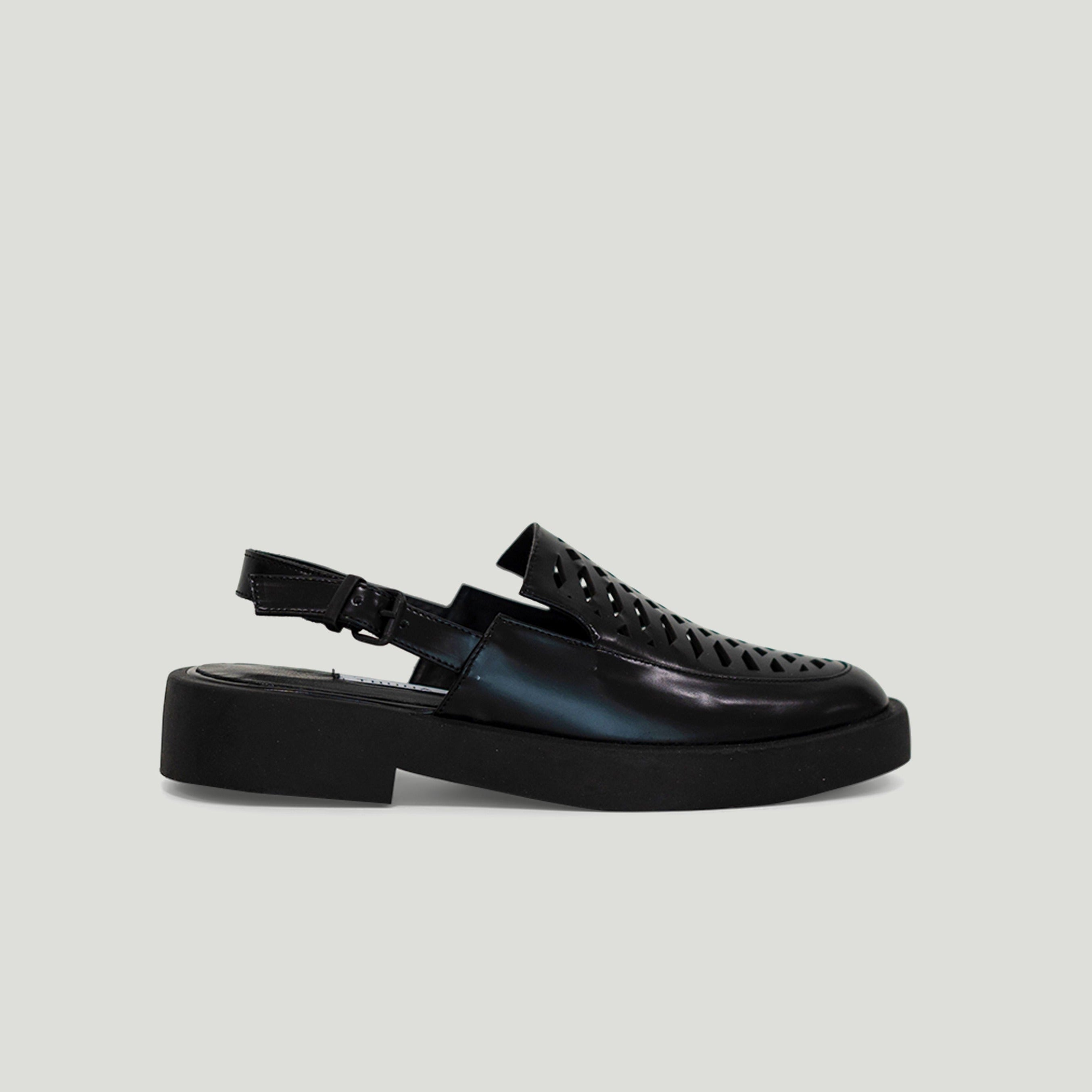 Kyla black sandal - THUNA