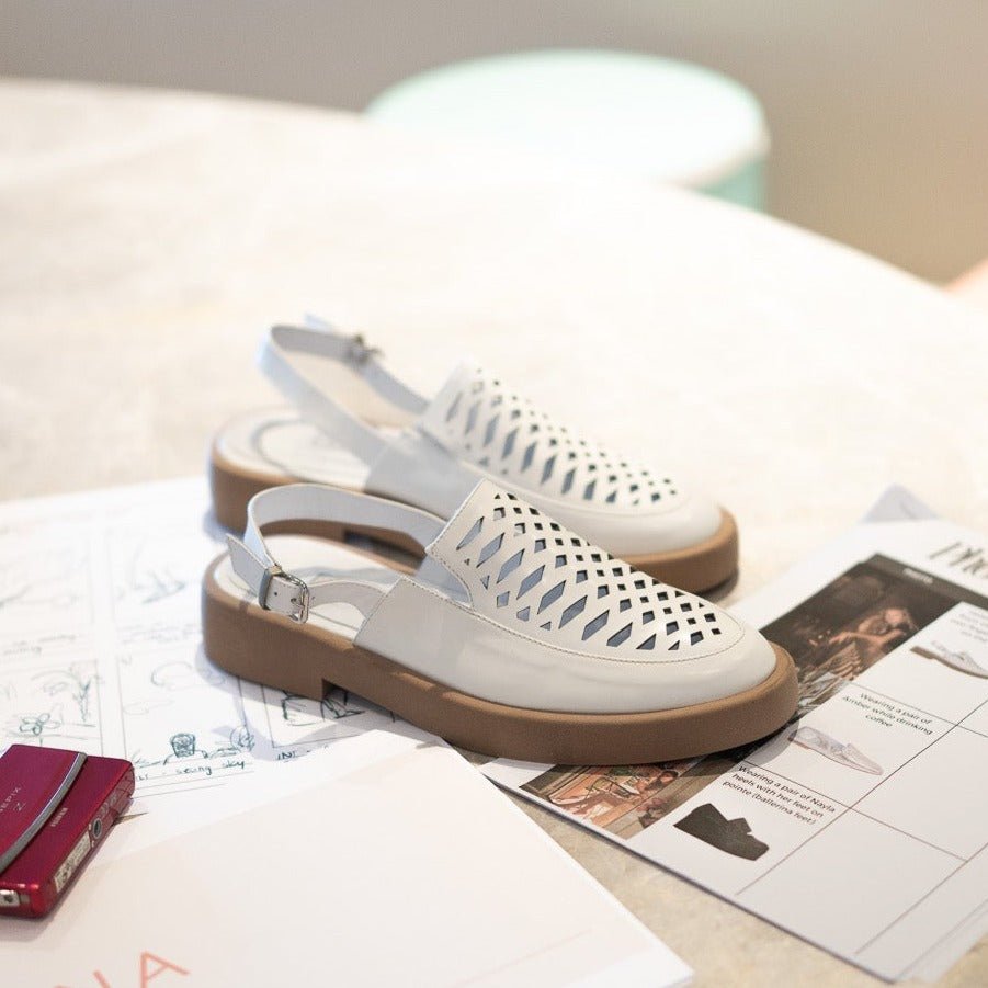 Kyla white sandal - THUNA