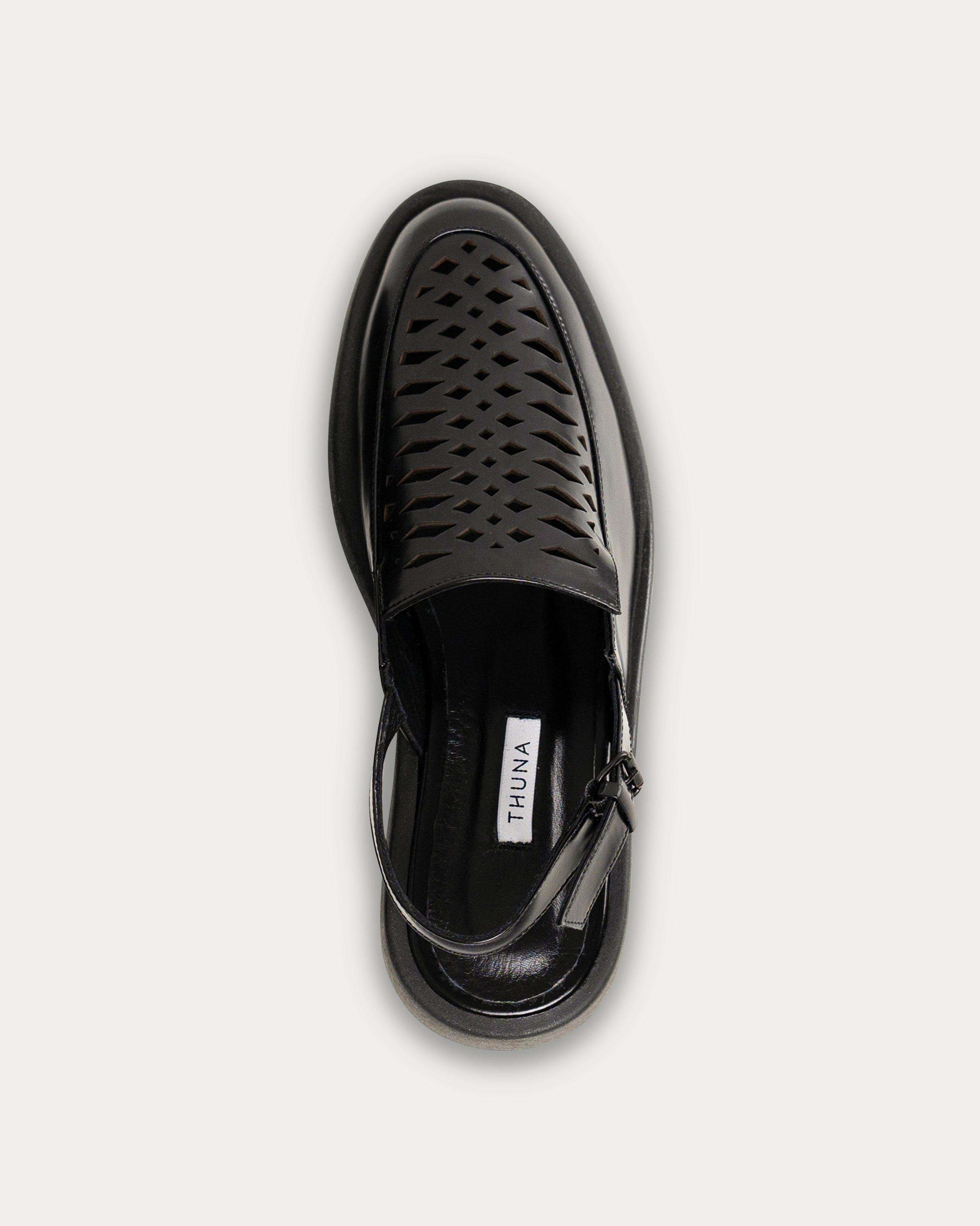 Kyla black sandal - THUNA