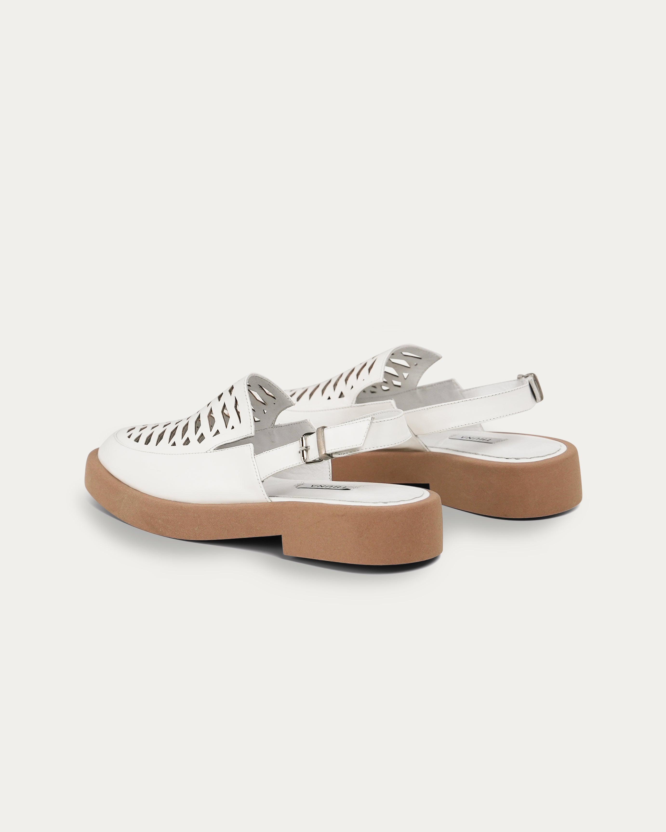 Kyla white sandal - THUNA