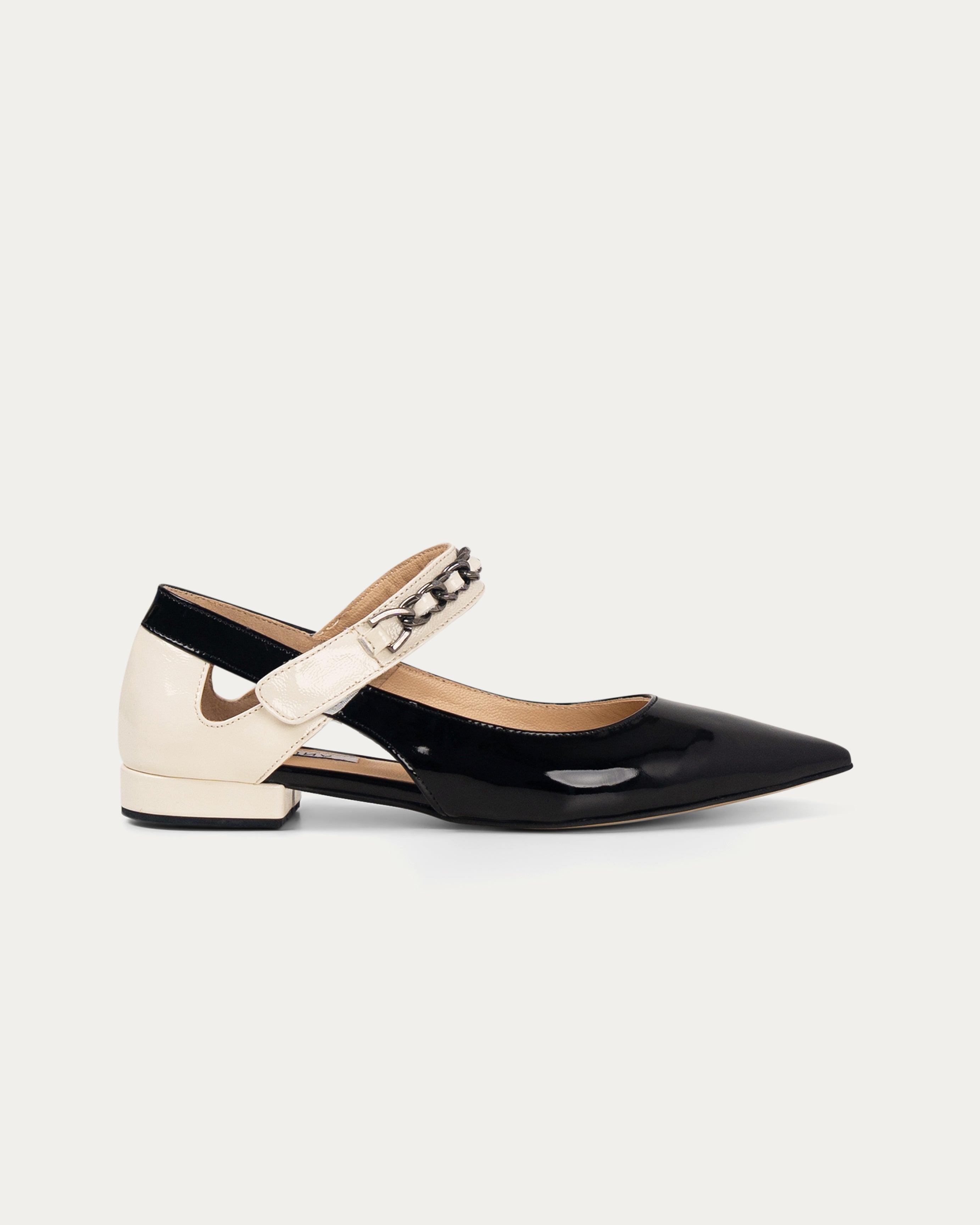 Leem black cream sandal - THUNA