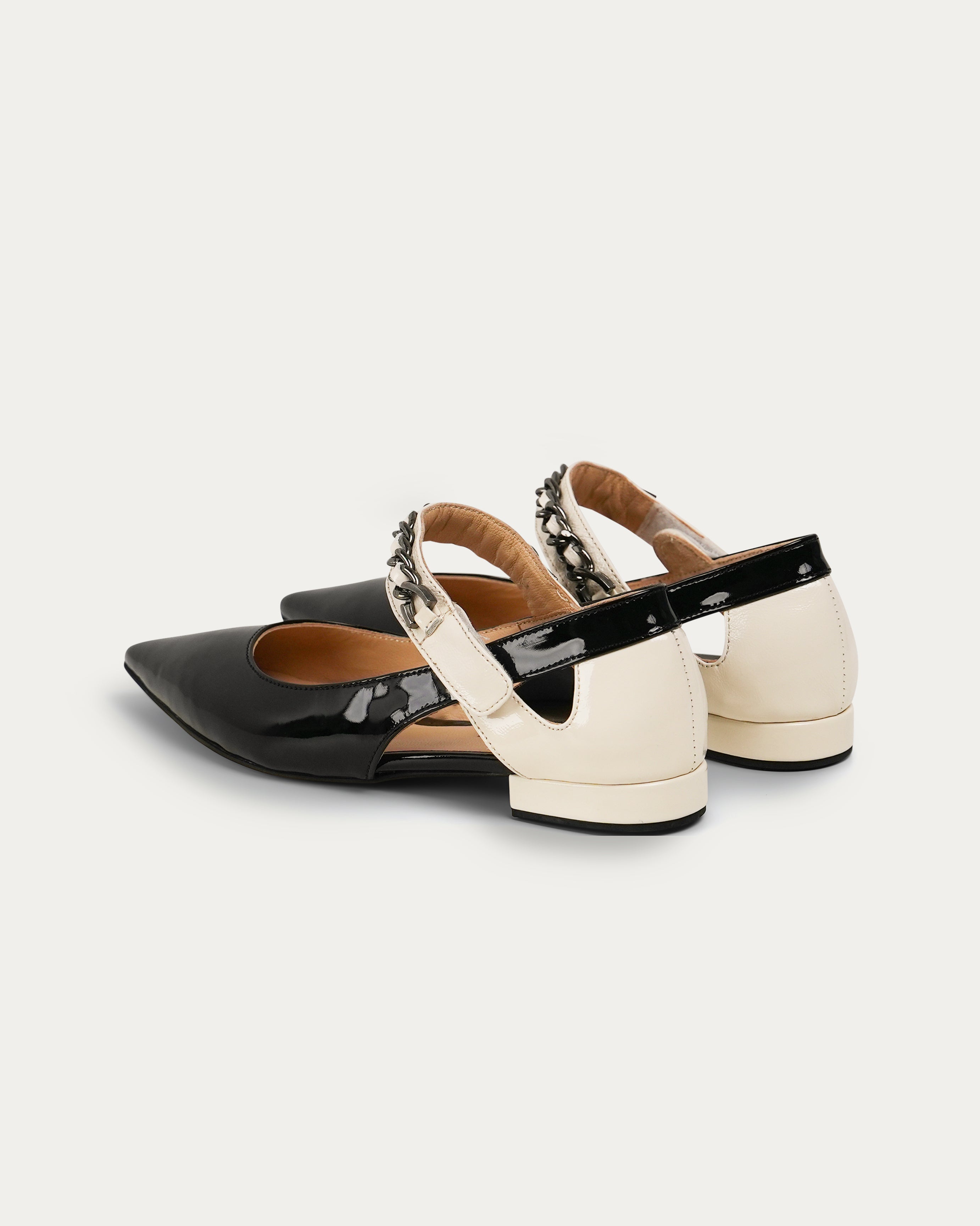 Leem black cream sandal - THUNA