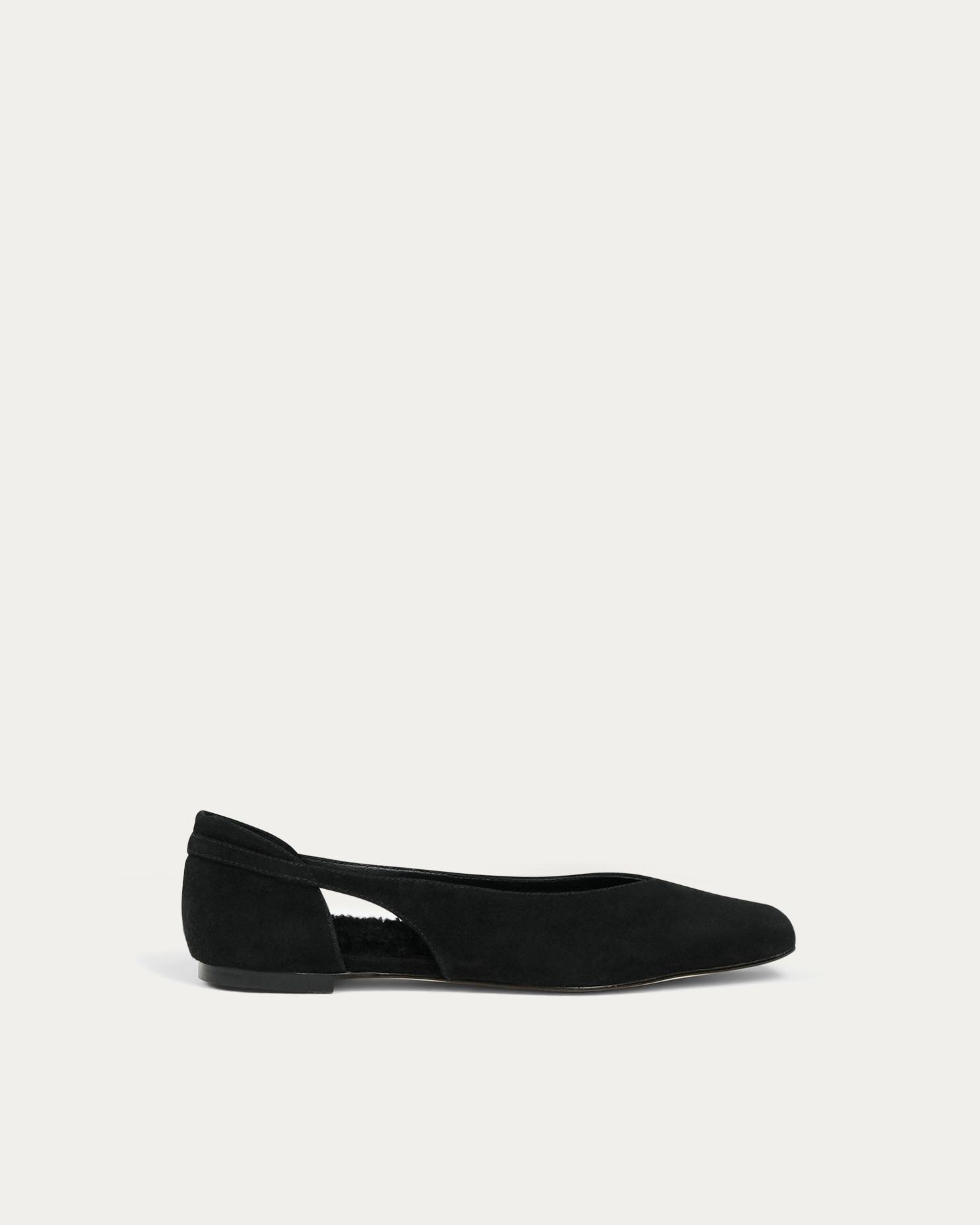 Luto black suede ballerina