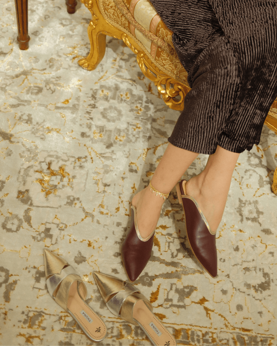 Maive bordeaux mule - mule - THUNA