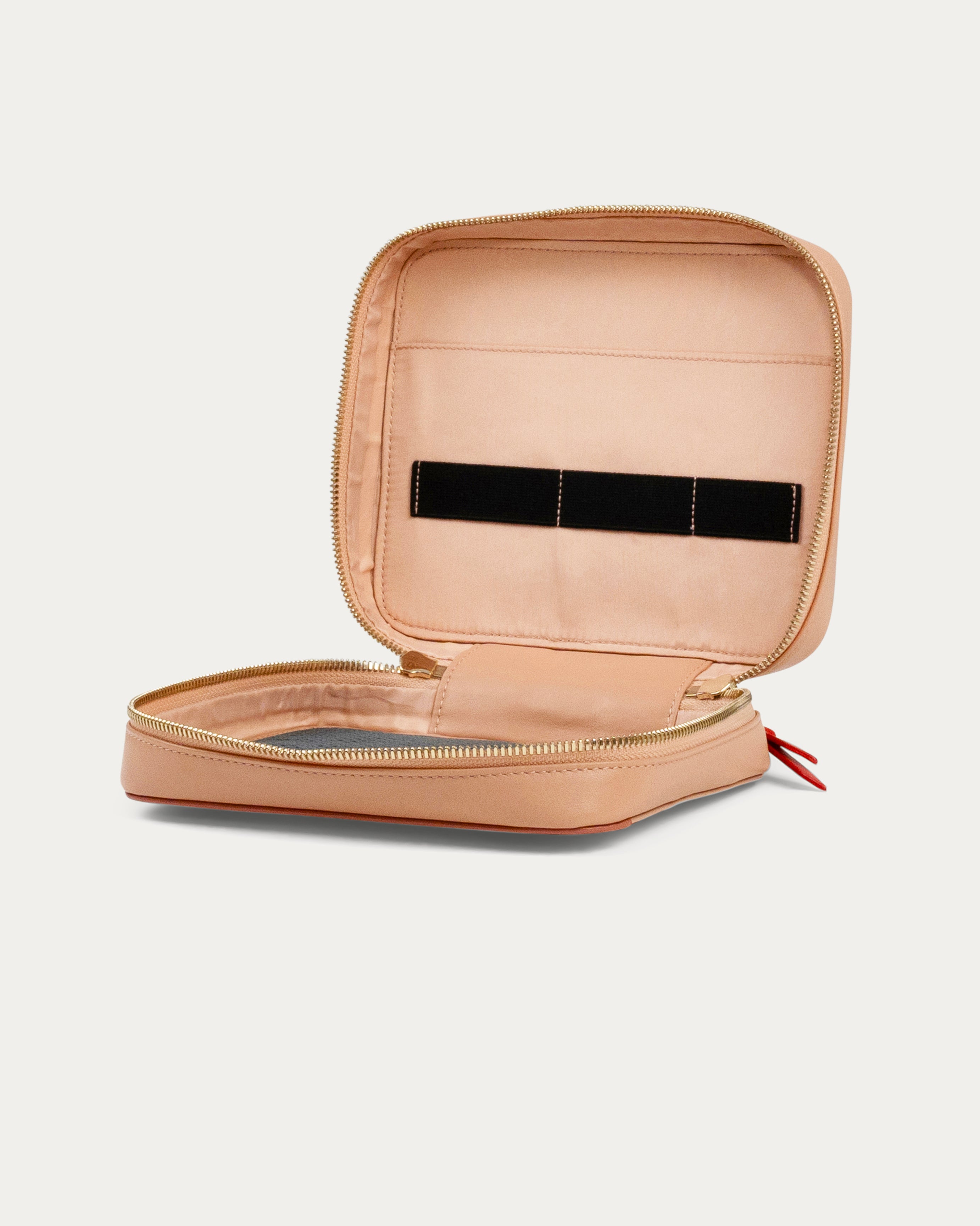 Two-tone pink and orange zippered pouch on a white background - Multipurpose bags - Kuwait bags - KSA BAS