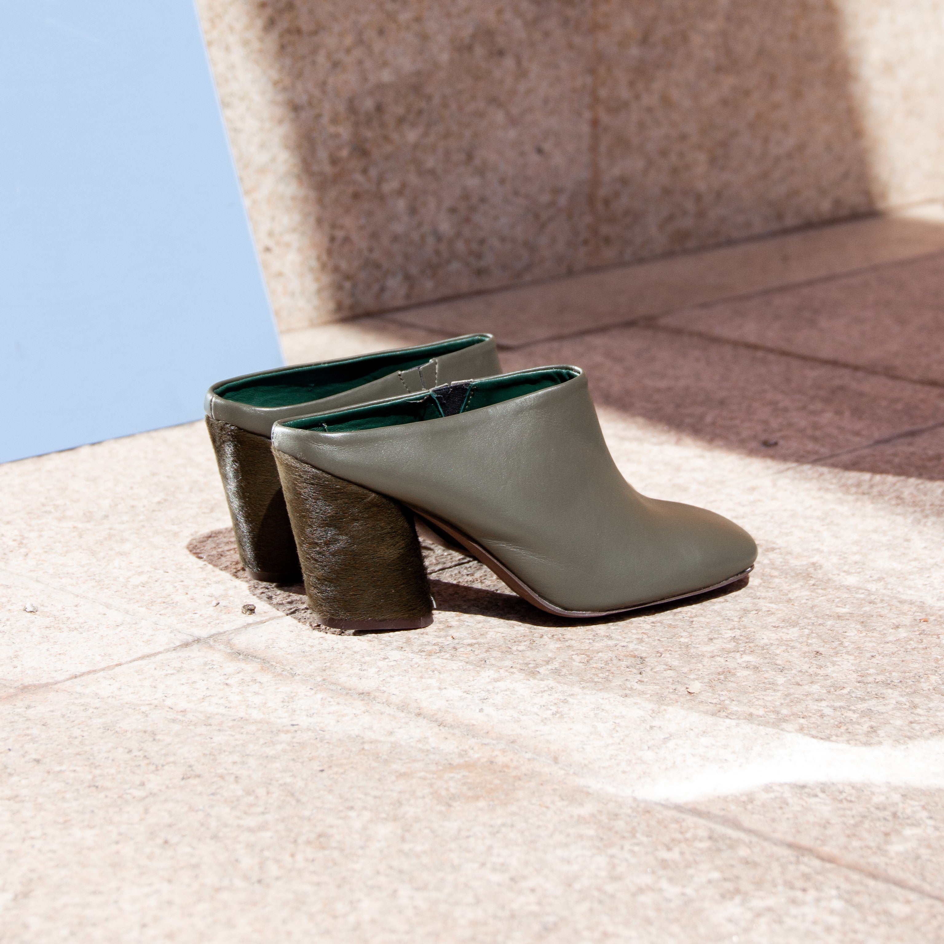 Nima green heel - THUNA