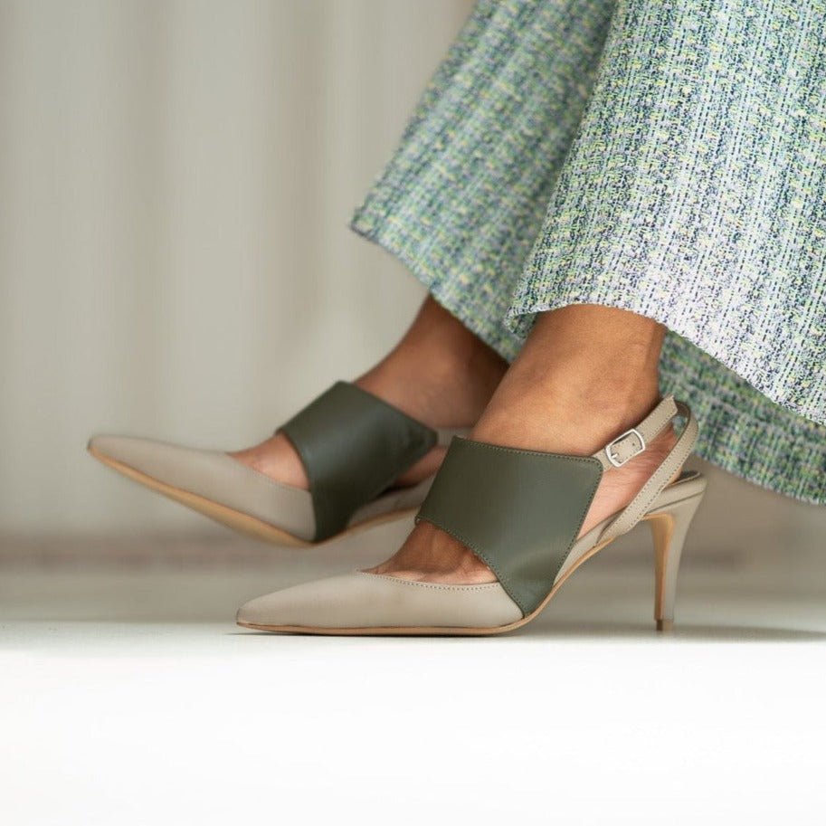Norma olive heel - THUNA