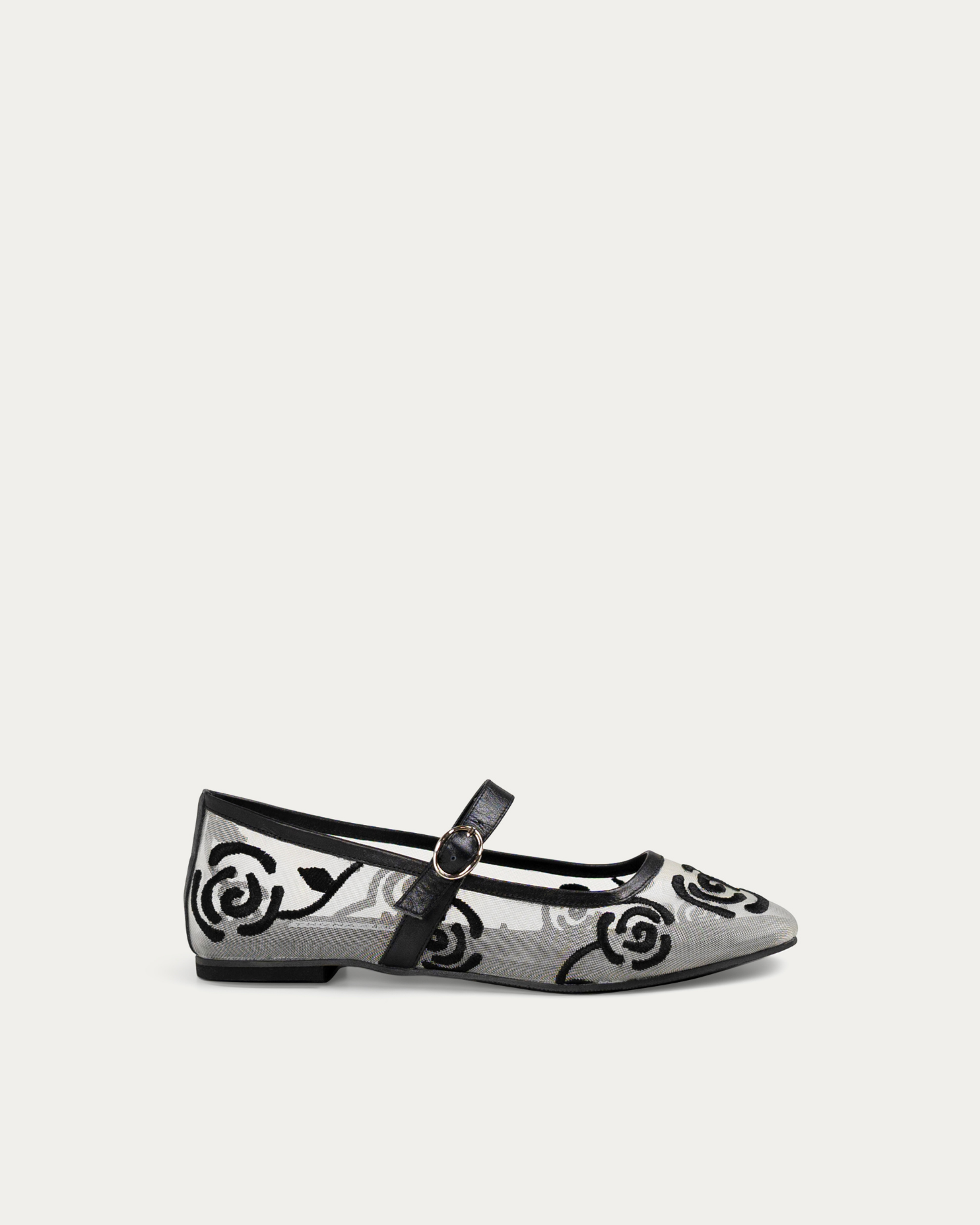 Scarlet black ballet flat