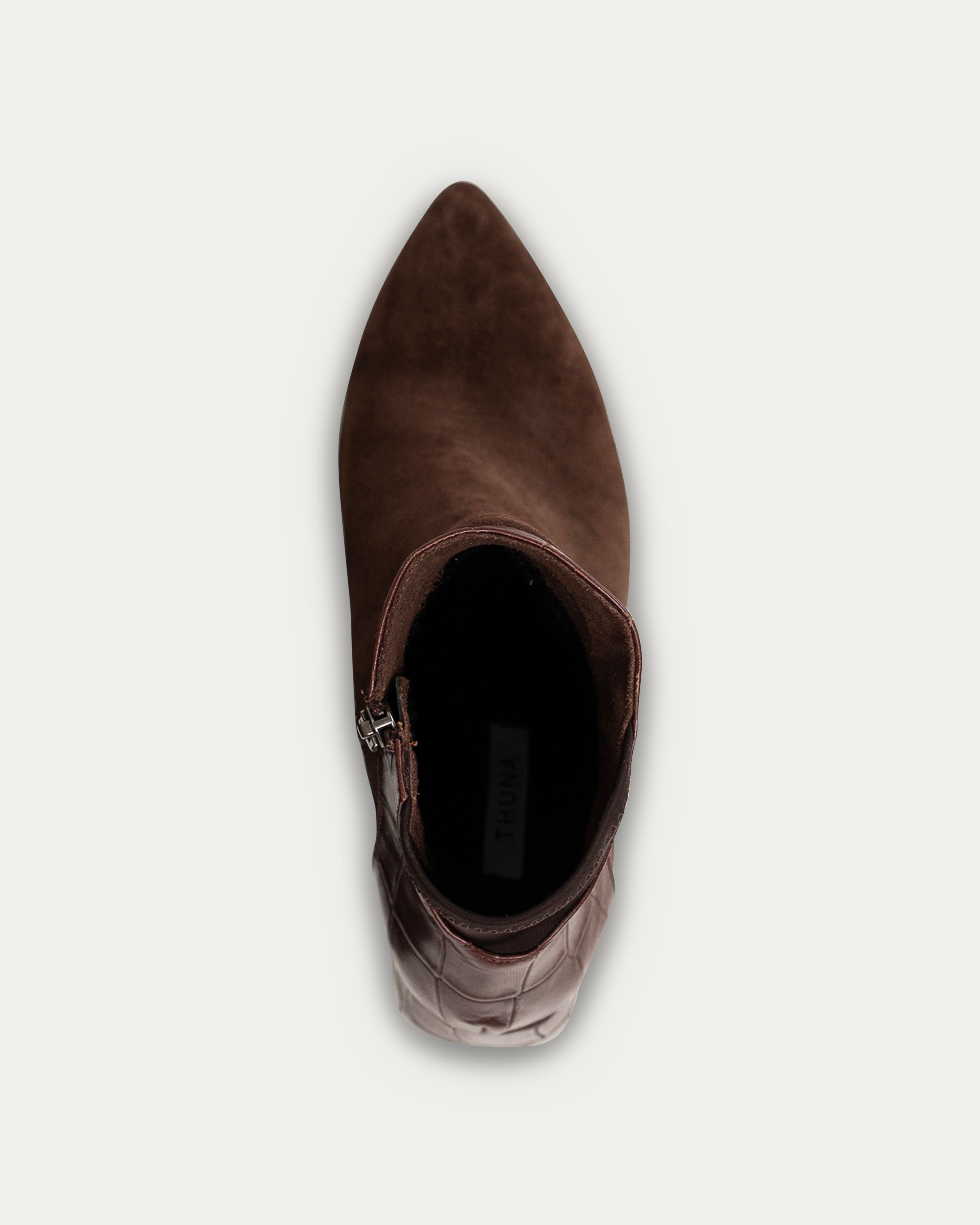 Talia brown heel boot - heel - THUNA
