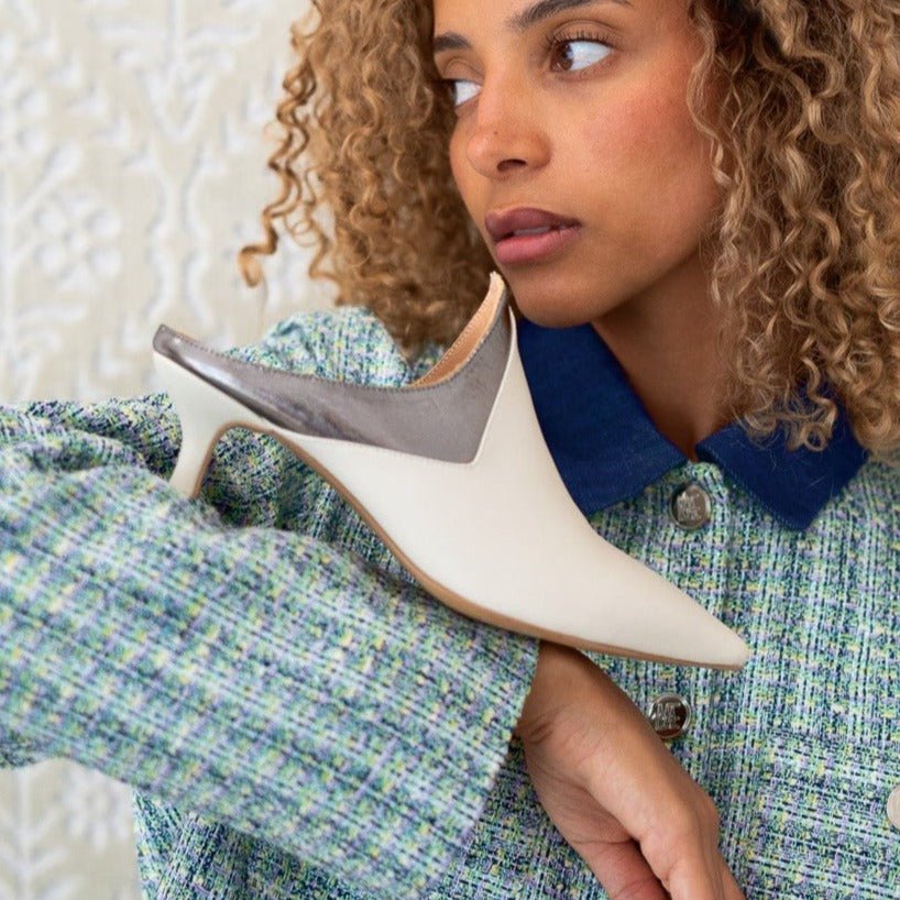 Vera cream heel - heel - THUNA