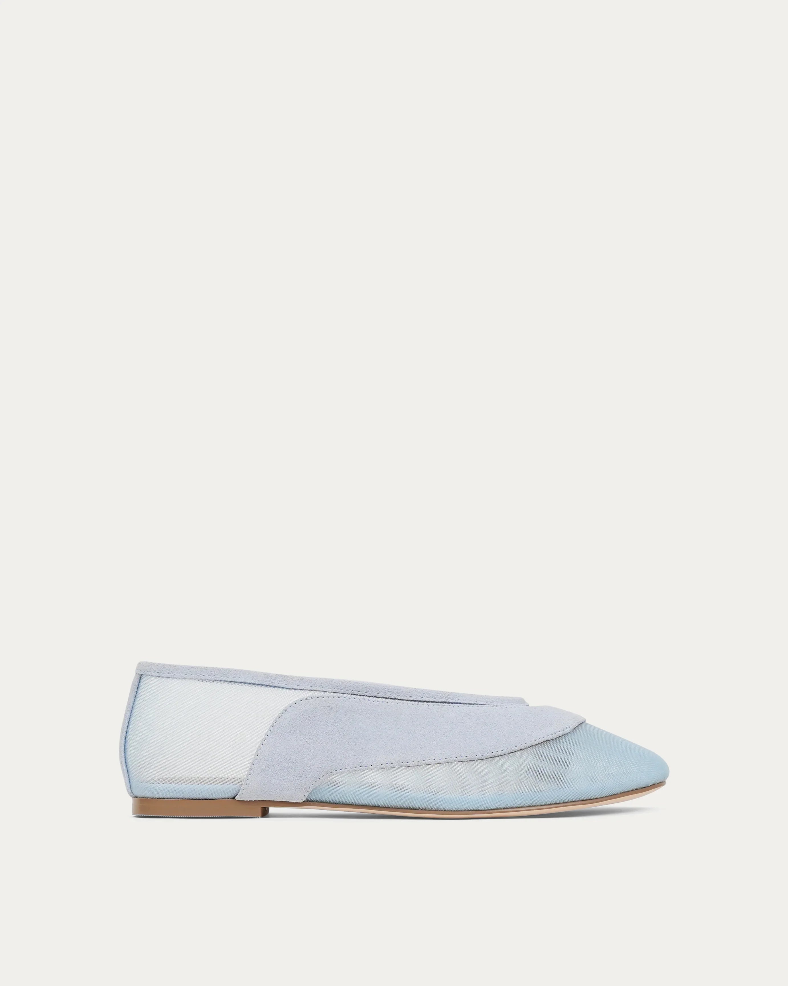 Zayna blue suede ballerina