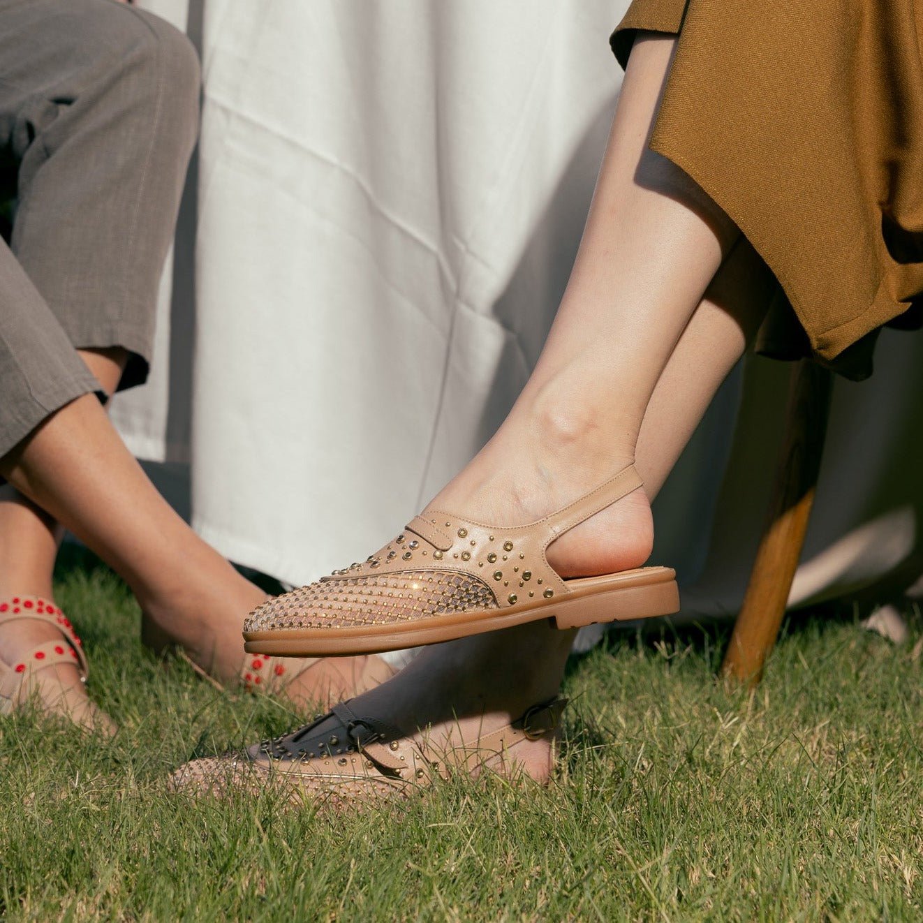 Allura beige sandal - THUNA - kuwait - Ksa- shoes