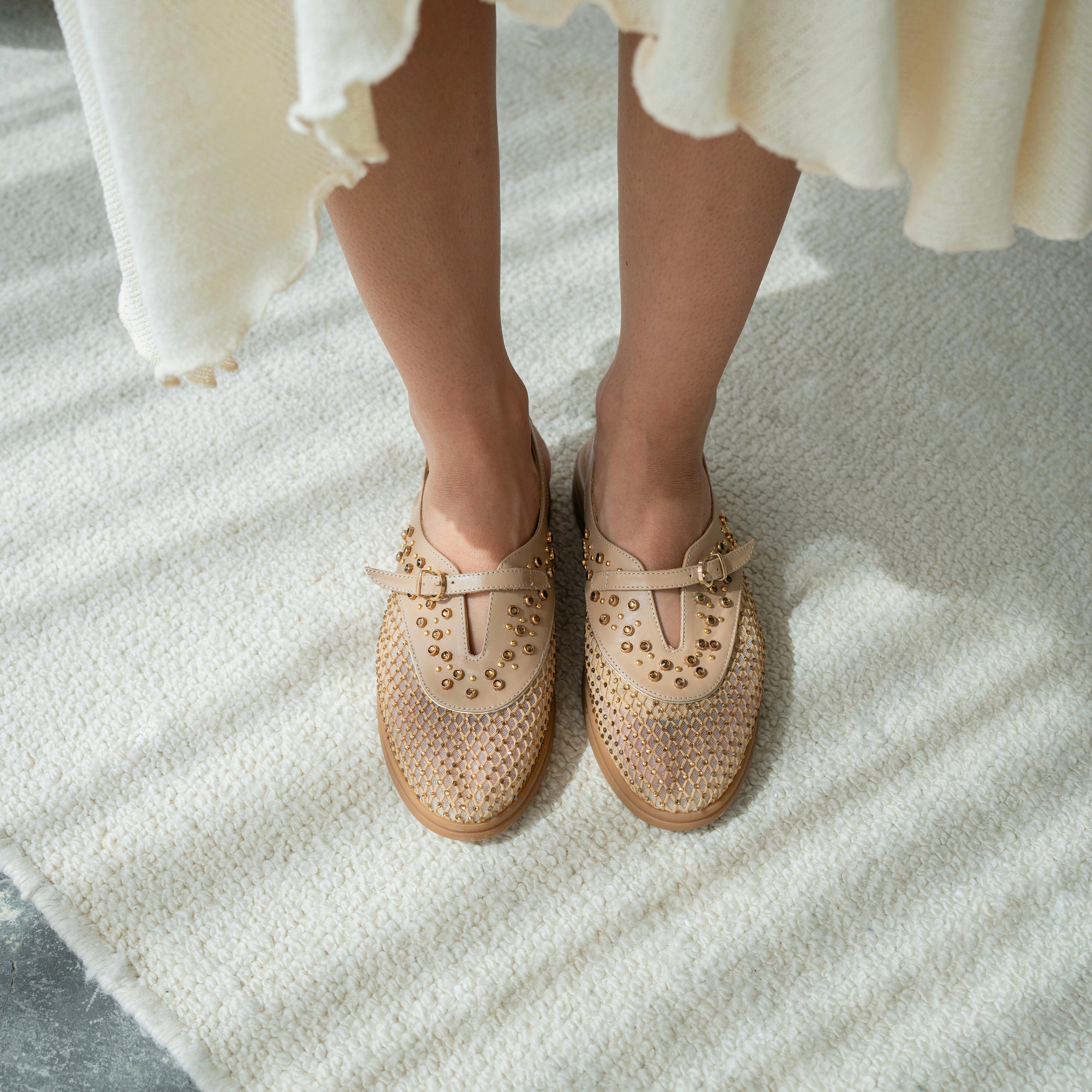 Allura beige sandal - THUNA - kuwait - Ksa- shoes