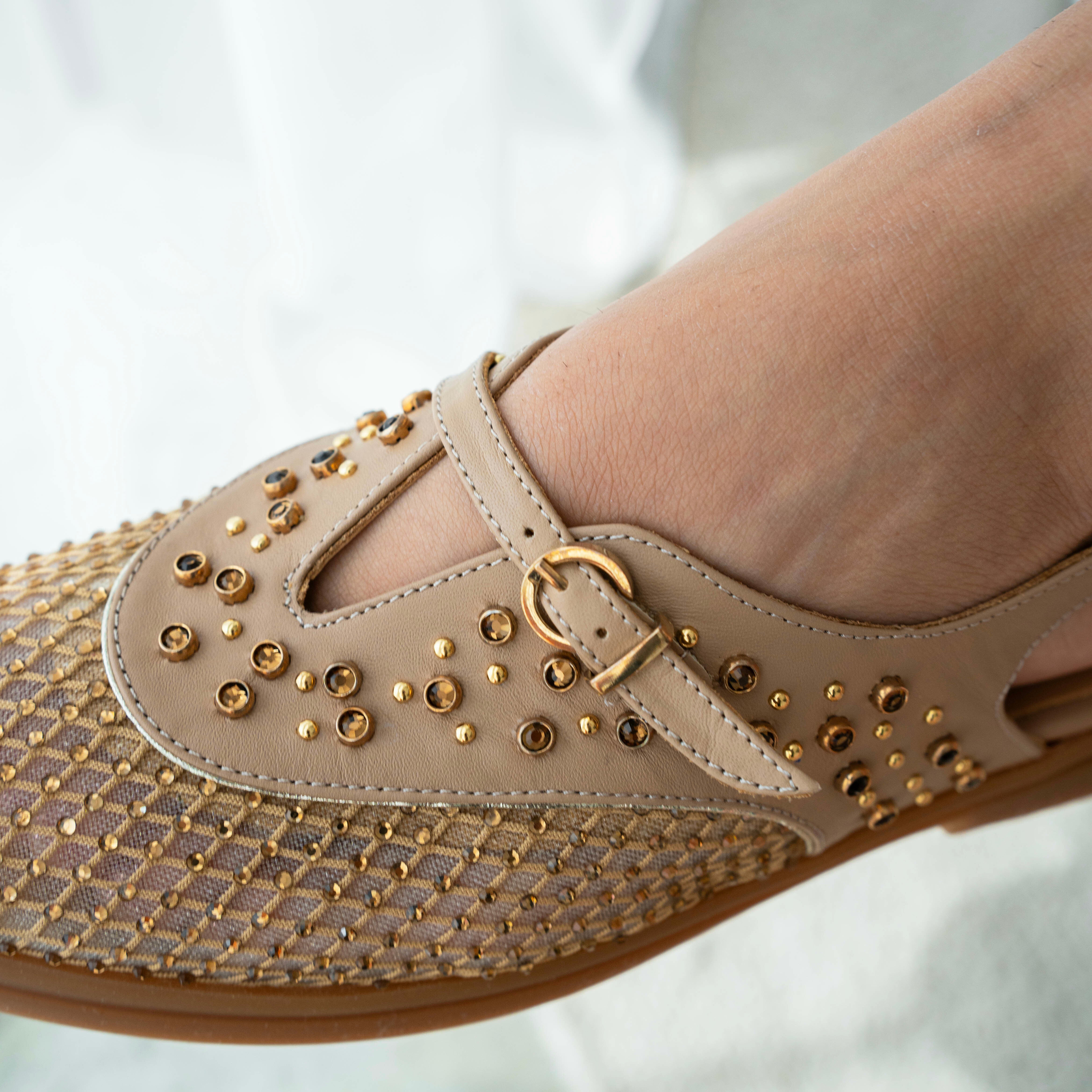 Allura beige sandal - THUNA - kuwait - Ksa- shoes