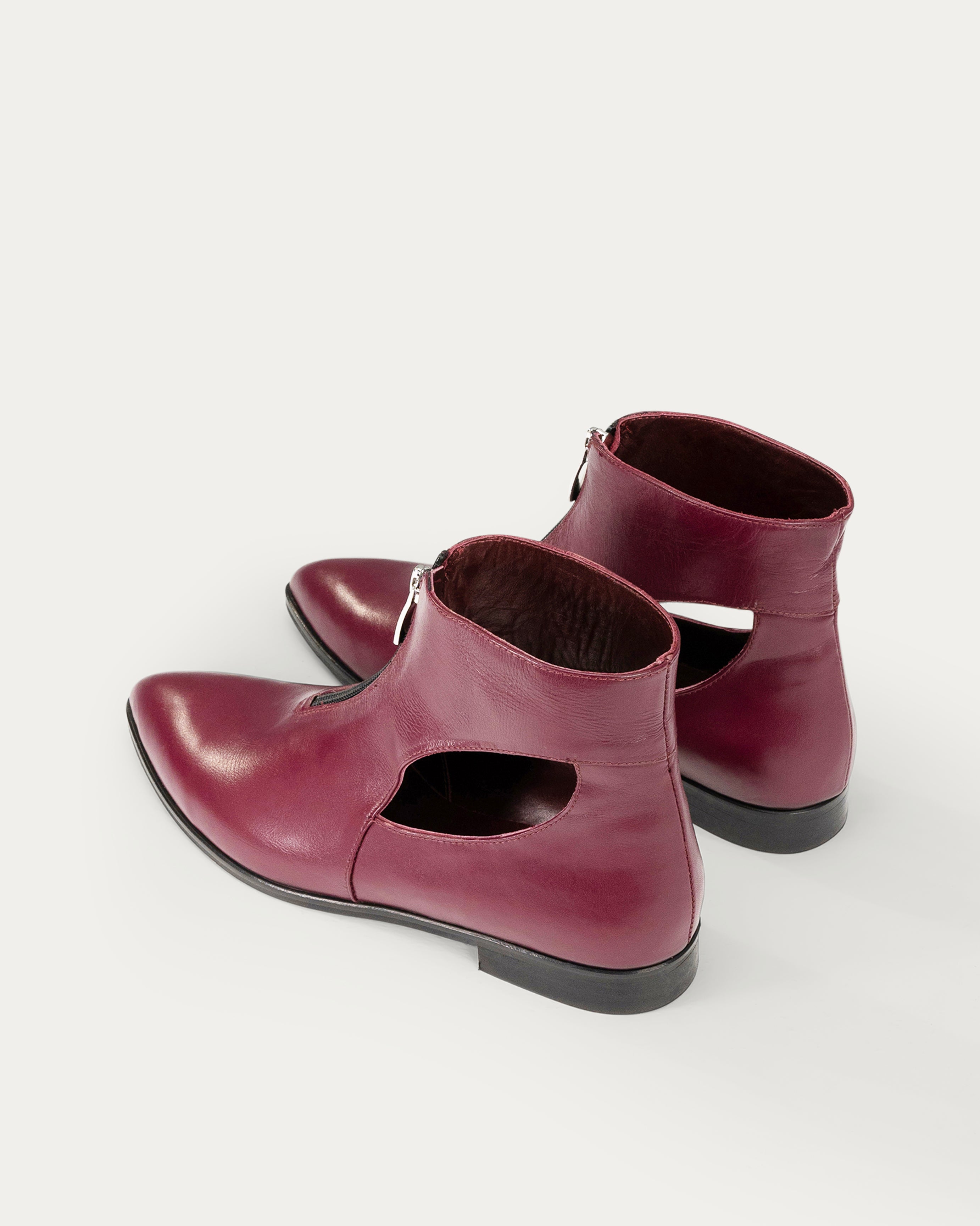Cassie bordeaux ankle boot - Kuwait shoes - KSA 