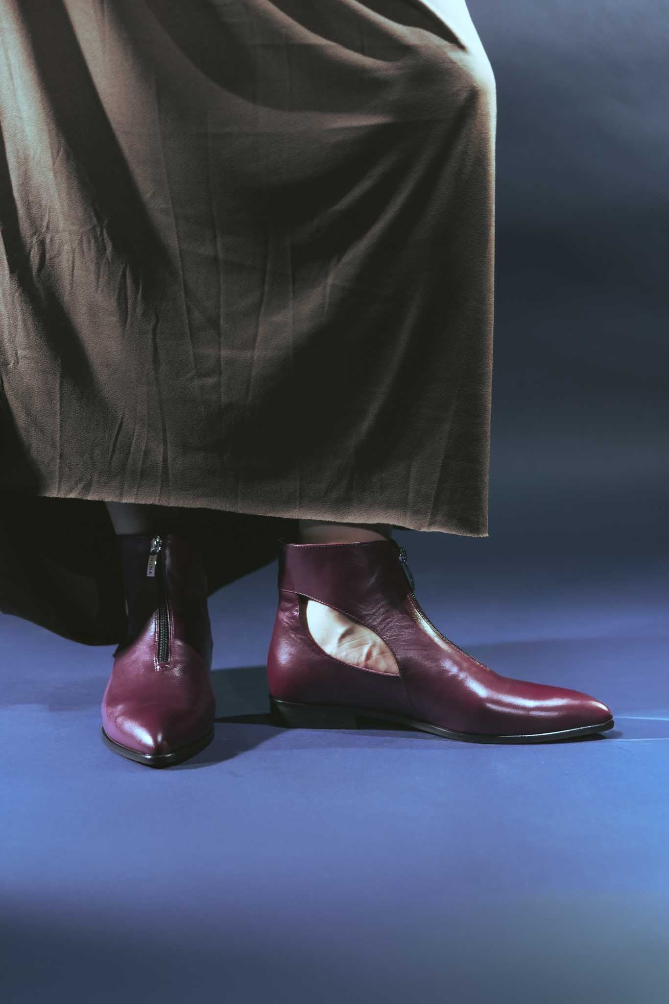 Cassie bordeaux ankle boot