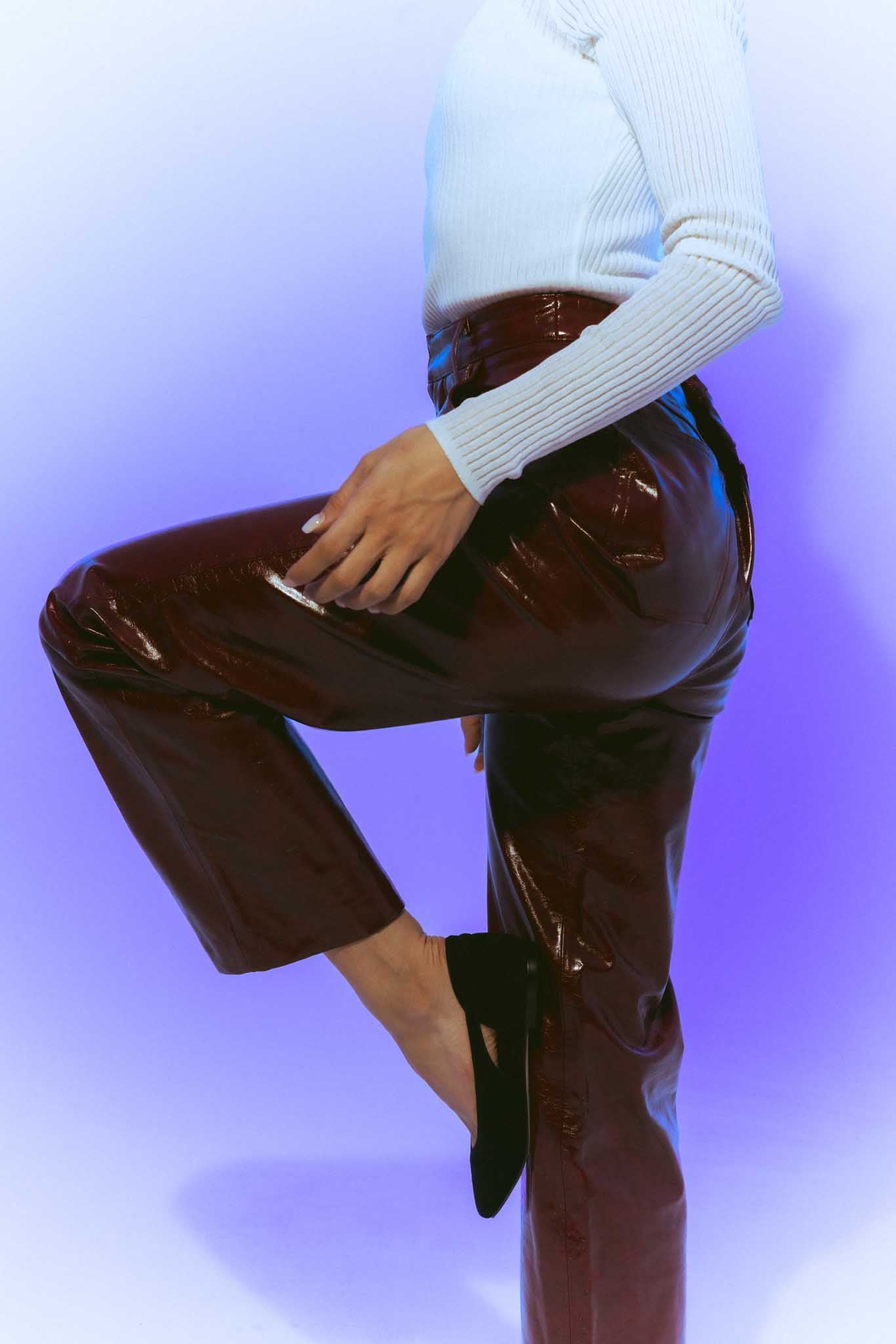 Luto black suede ballerina