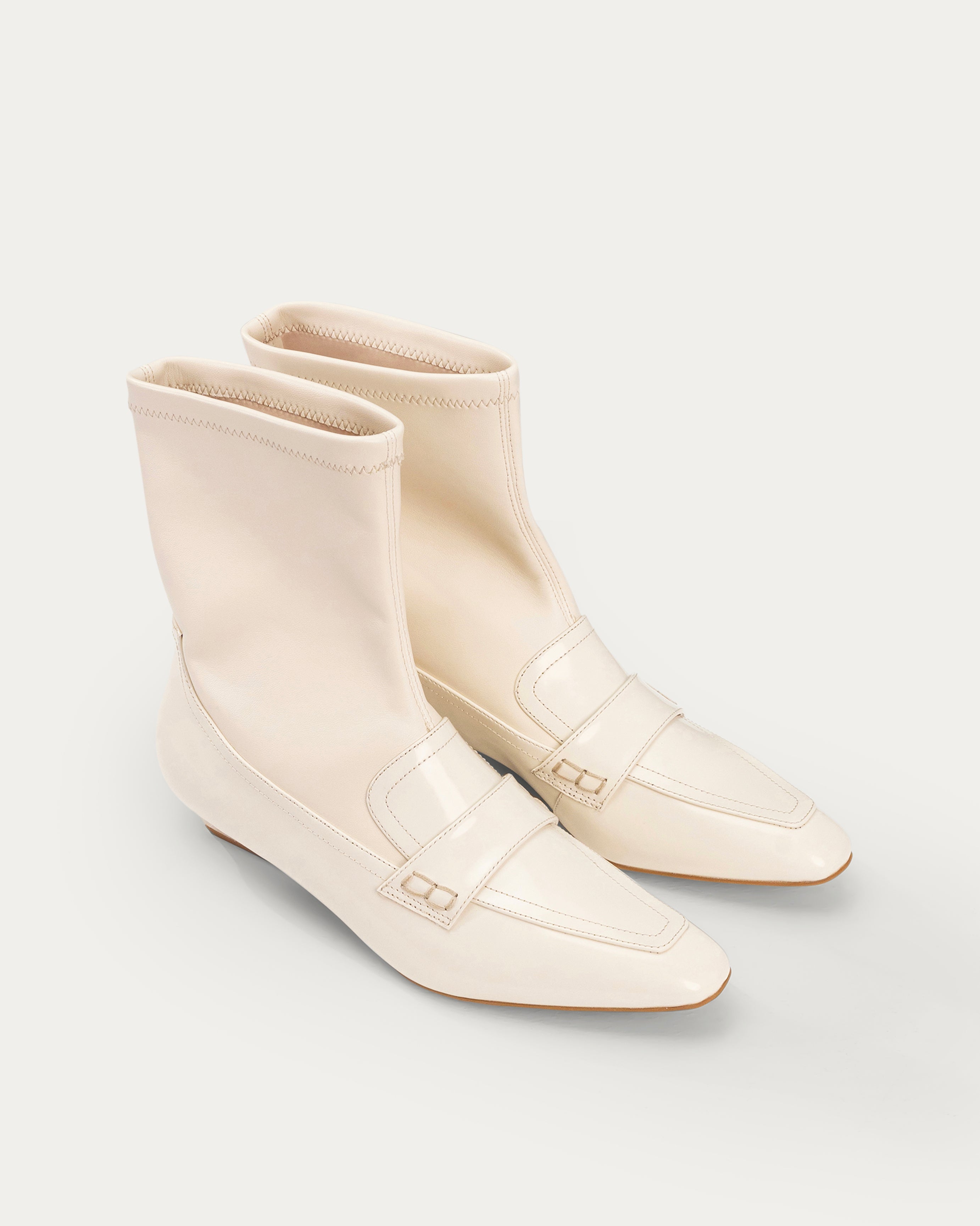 Mercury cream ankle boot  - Kuwait shoes - KSA 