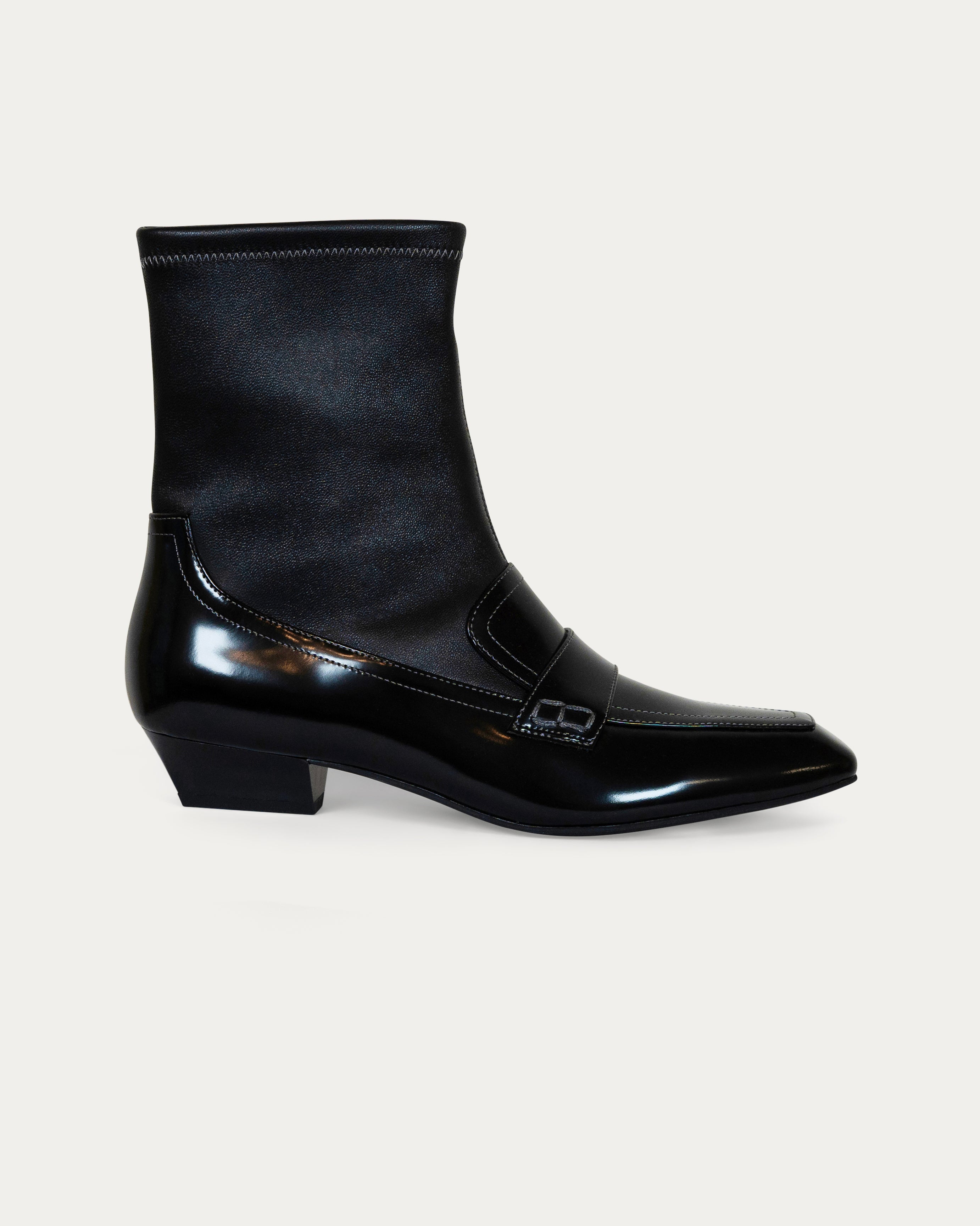 Mercury black ankle boot - KUWAIT Shoes - KSA 