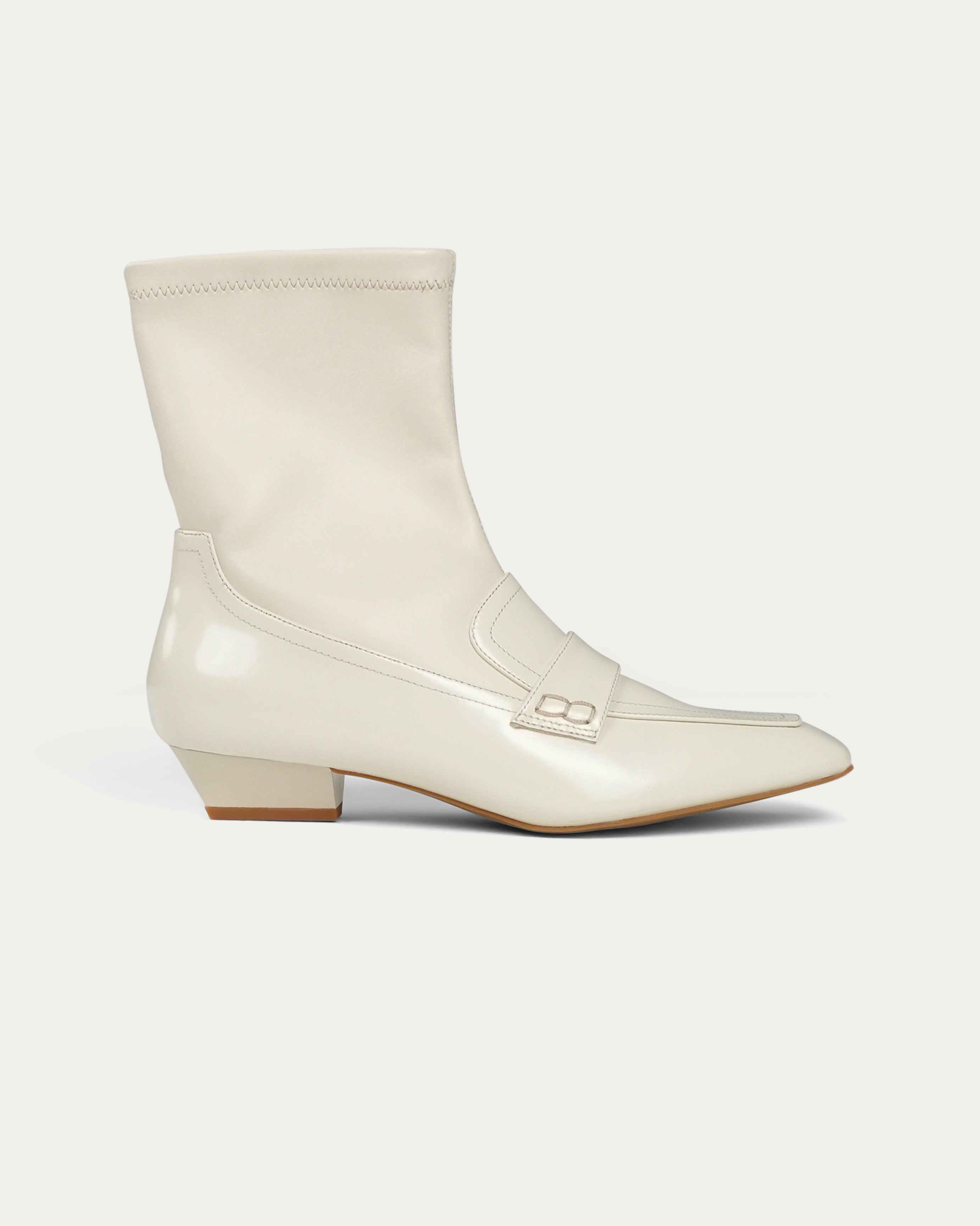 Mercury cream ankle boot  - Kuwait shoes - KSA 